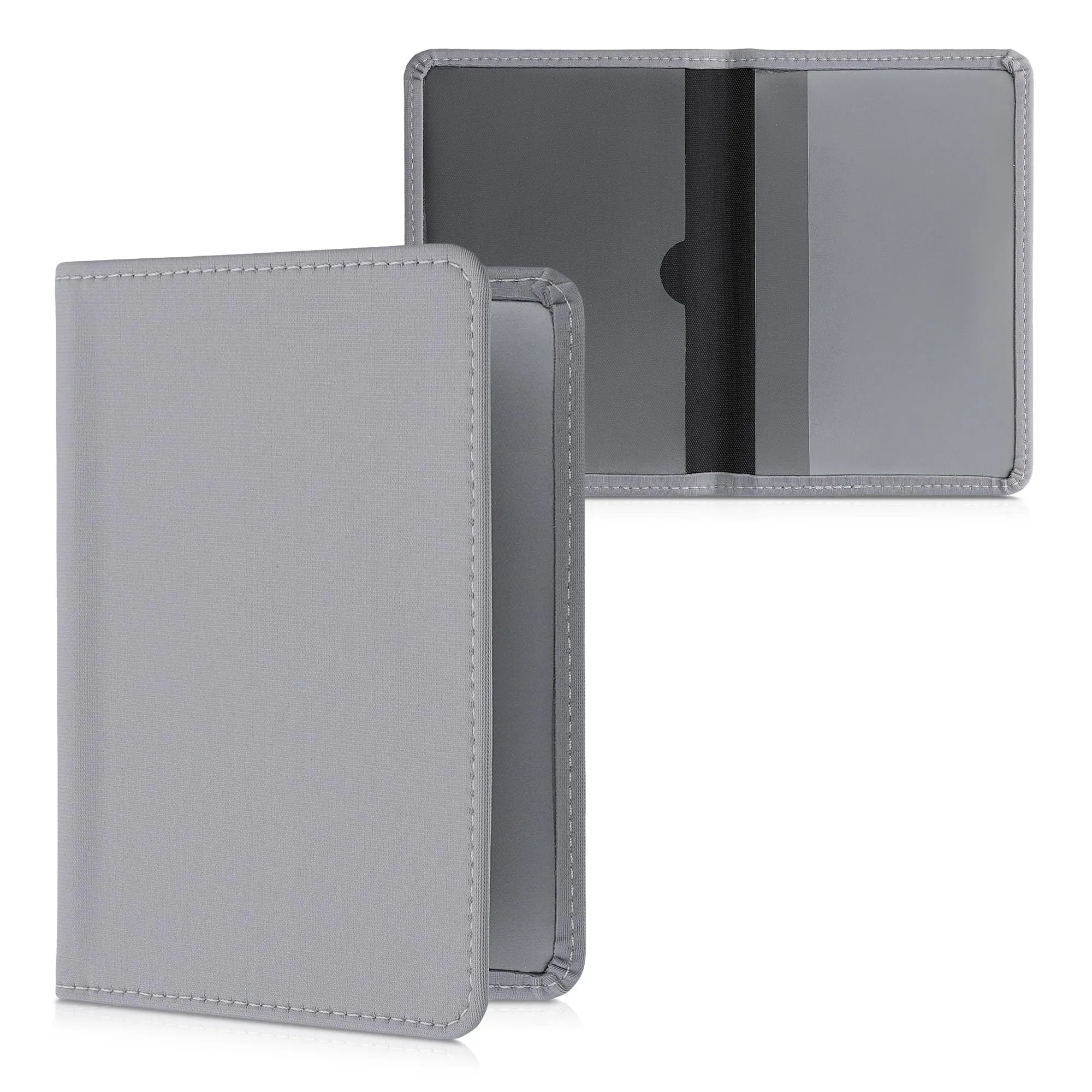 kwmobile Custodia in Neoprene per Libretto di Circolazione e Patente, Grigio - immagine 1