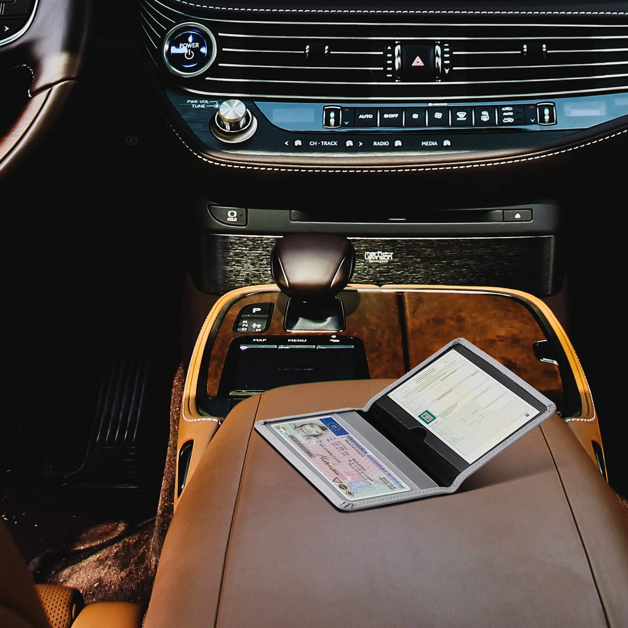kwmobile Custodia in Neoprene per Libretto di Circolazione e Patente, Grigio - immagine 5