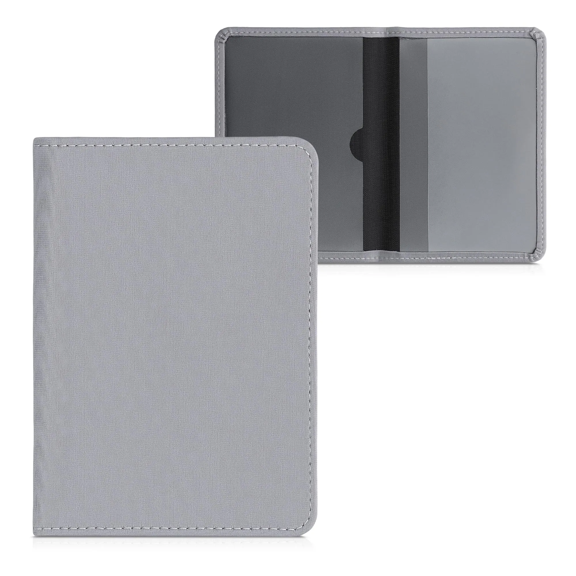 kwmobile Custodia in Neoprene per Libretto di Circolazione e Patente, Grigio - immagine 6