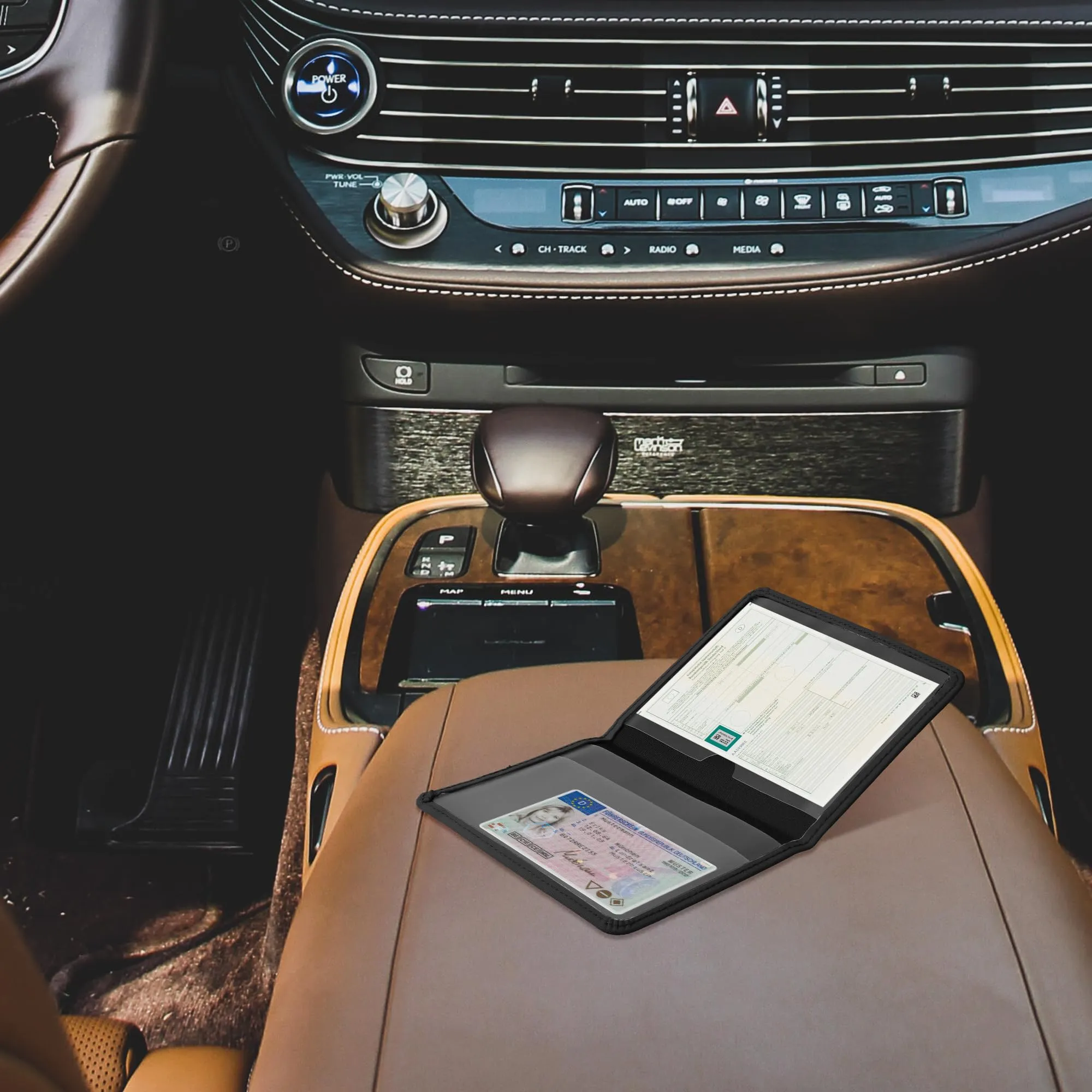 kwmobile Custodia in Neoprene per Libretto di Circolazione e Patente, Nero - immagine 5