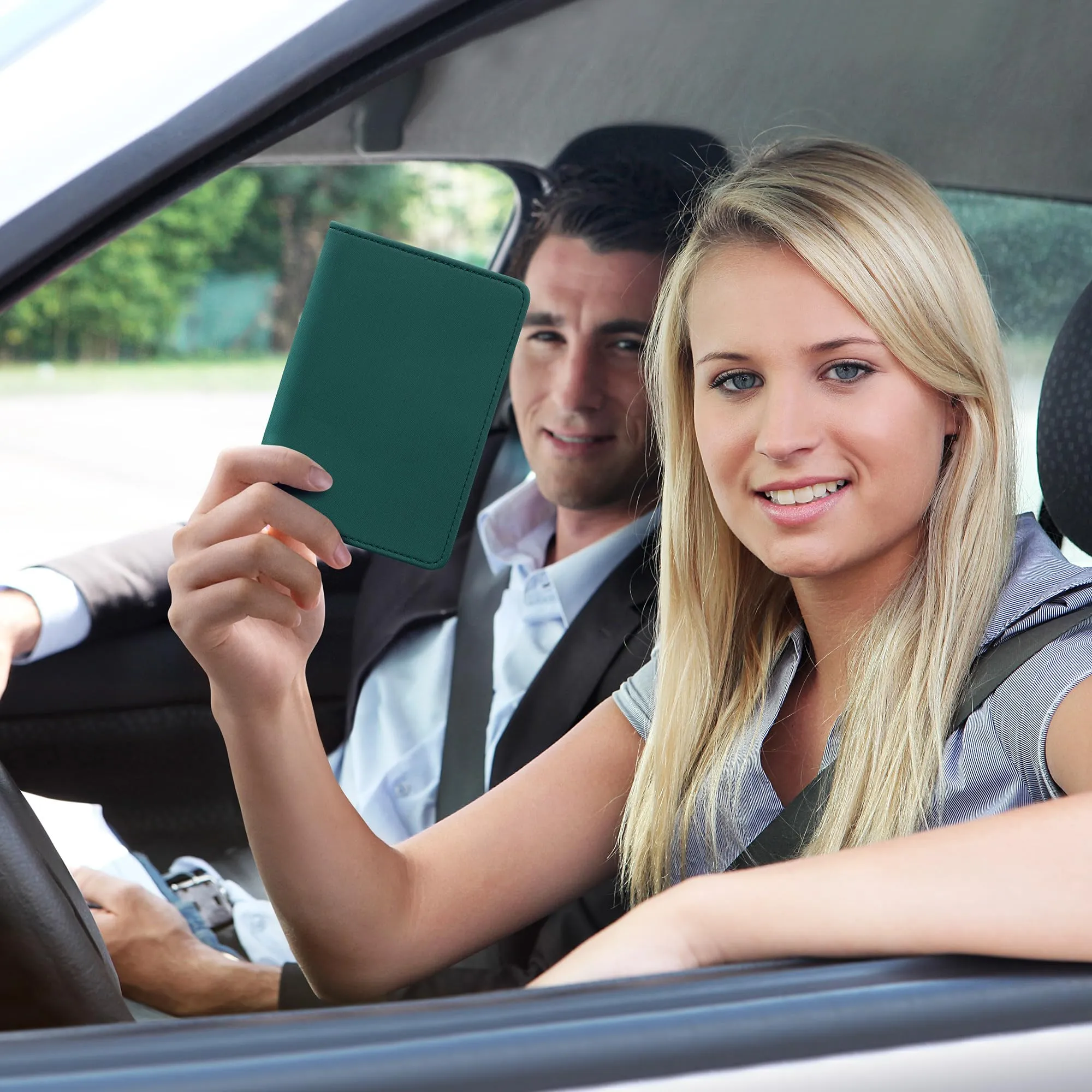 kwmobile Custodia in Neoprene per Libretto di Circolazione e Patente, Petrolio - immagine 2