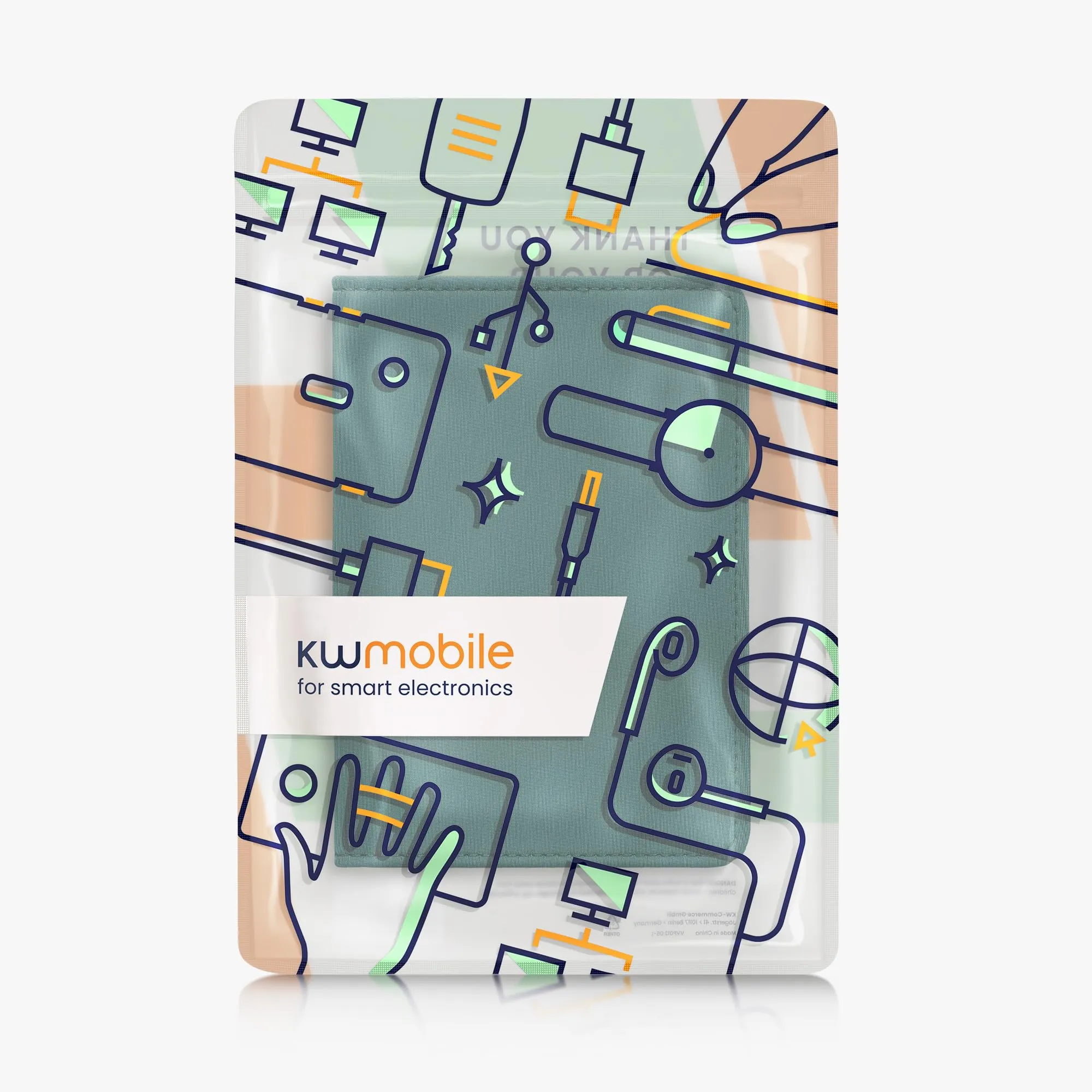 kwmobile Custodia in Neoprene per Libretto di Circolazione e Patente, Petrolio - immagine 6