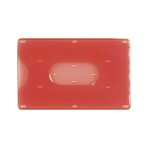 ONE SHOP Porta tessere in plastica rigida per carte di credito e documenti, 2 pezzi (Rosso) - immagine 1