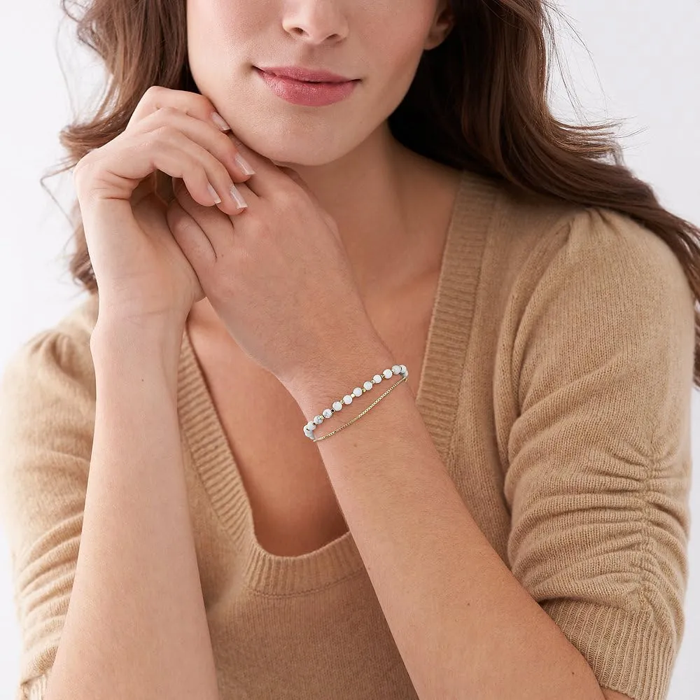 Fossil Women's Semi-Precious Beads Bracelet with Lobster Clasp JF04443710 - immagine 3