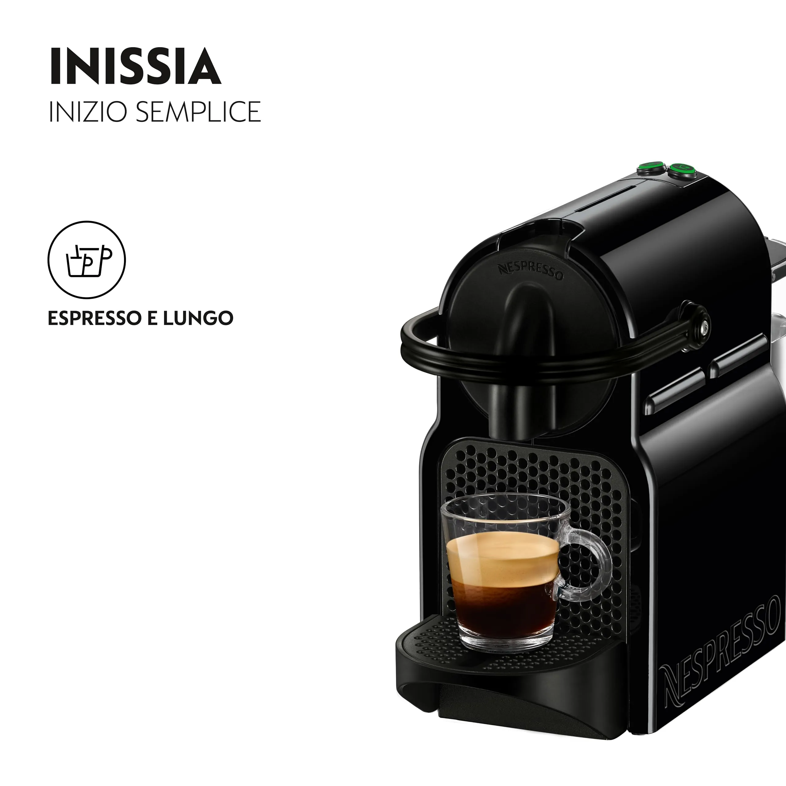 Nespresso DeLonghi Inissia EN80.BAE Schwarz inkl. Aeroccino - immagine 3