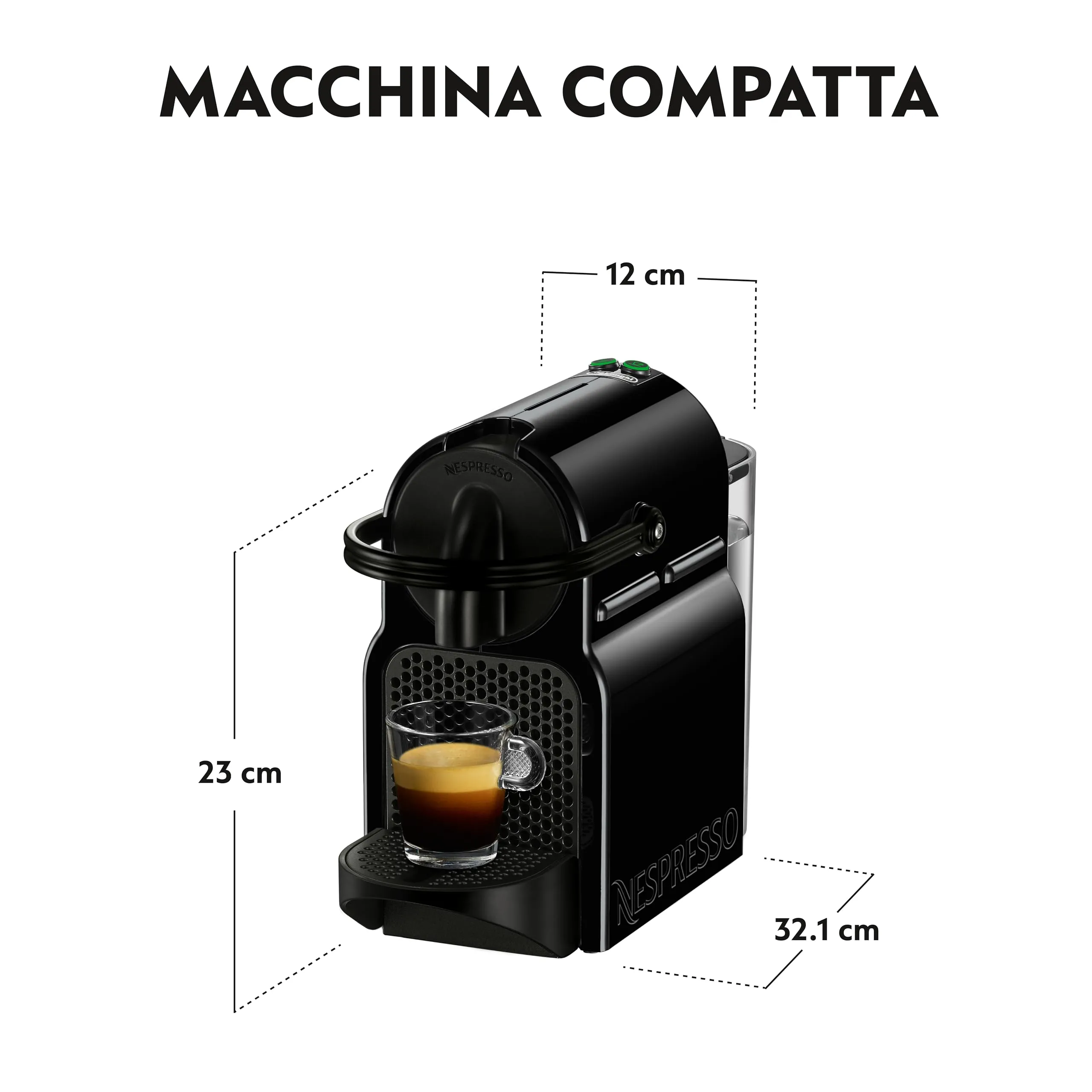 Nespresso DeLonghi Inissia EN80.BAE Schwarz inkl. Aeroccino - immagine 5