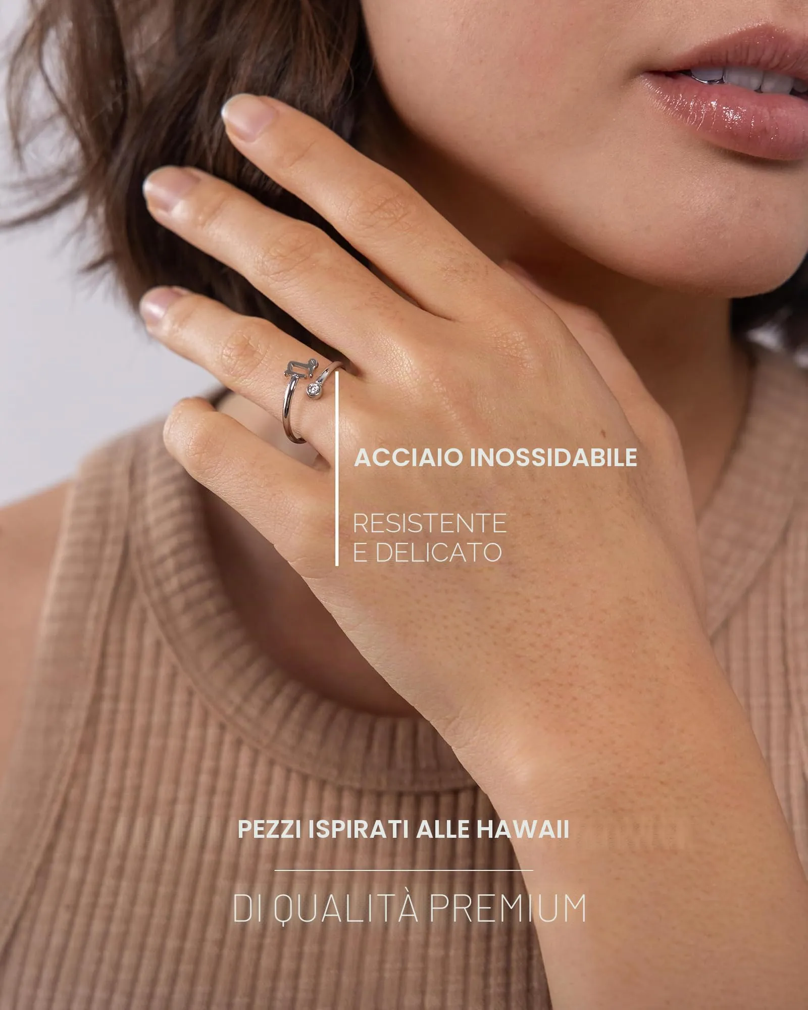 Purelei Anello con segno zodiacale in acciaio inox, regolabile 50-60 - immagine 3