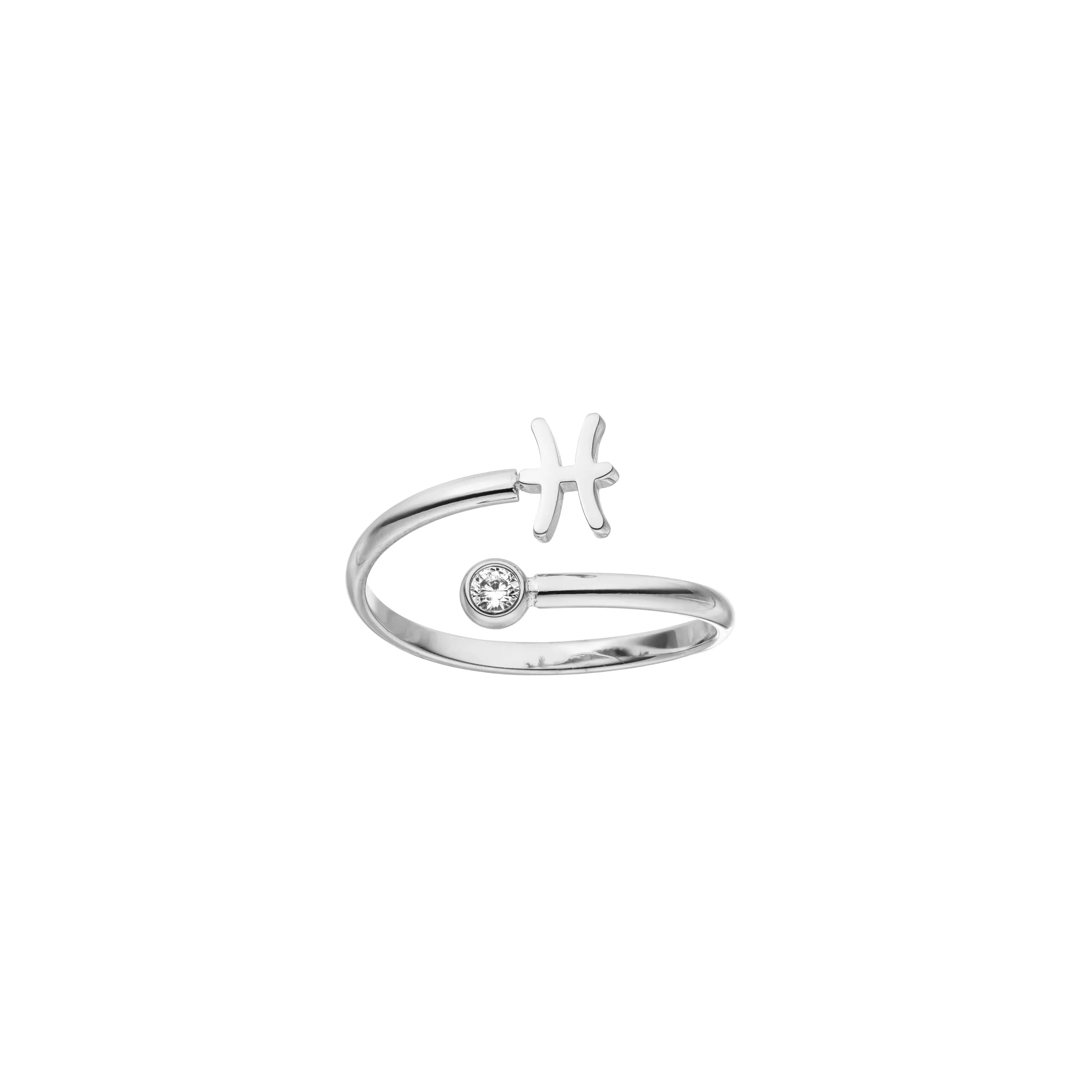 Purelei Anello Segno Zodiacale in Acciaio Inox, Regolabile 60-66, Gemma - immagine 1