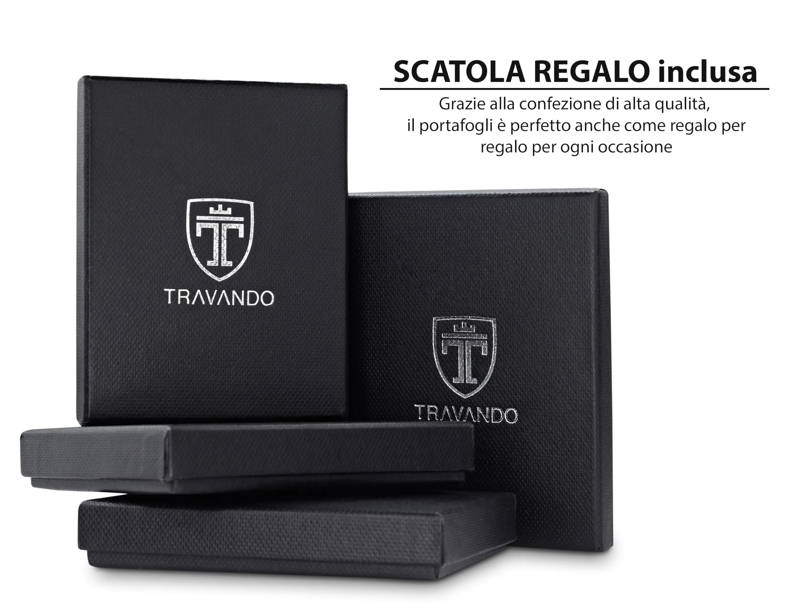 TRAVANDO Magic Wallet Portafoglio da Uomo Slim con Protezione RFID e Portamonete - immagine 7