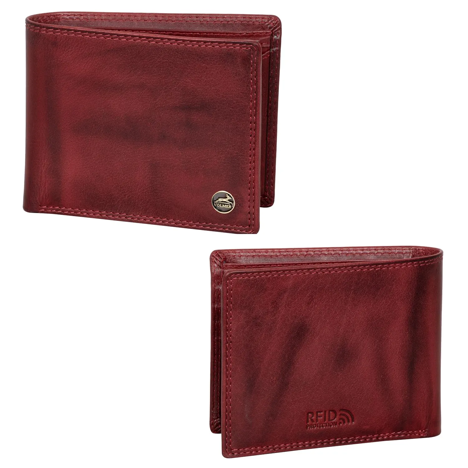 Fa.Volmer Portafoglio da uomo in pelle con protezione RFID, Easycomfort - immagine 5
