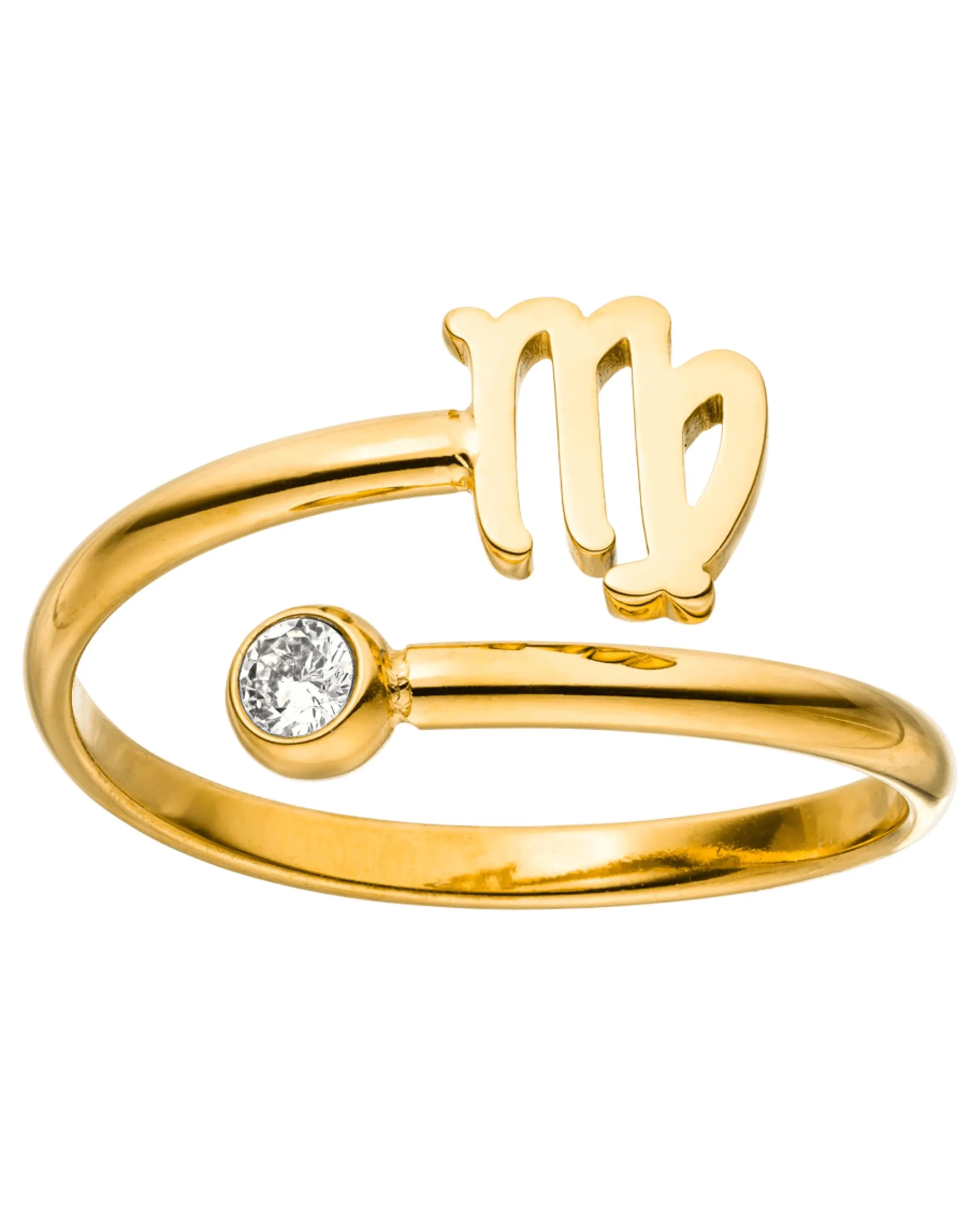 Purelei Anello del segno zodiacale in acciaio inossidabile, resistente all'acqua, regolabile taglia 50-60 - immagine 1
