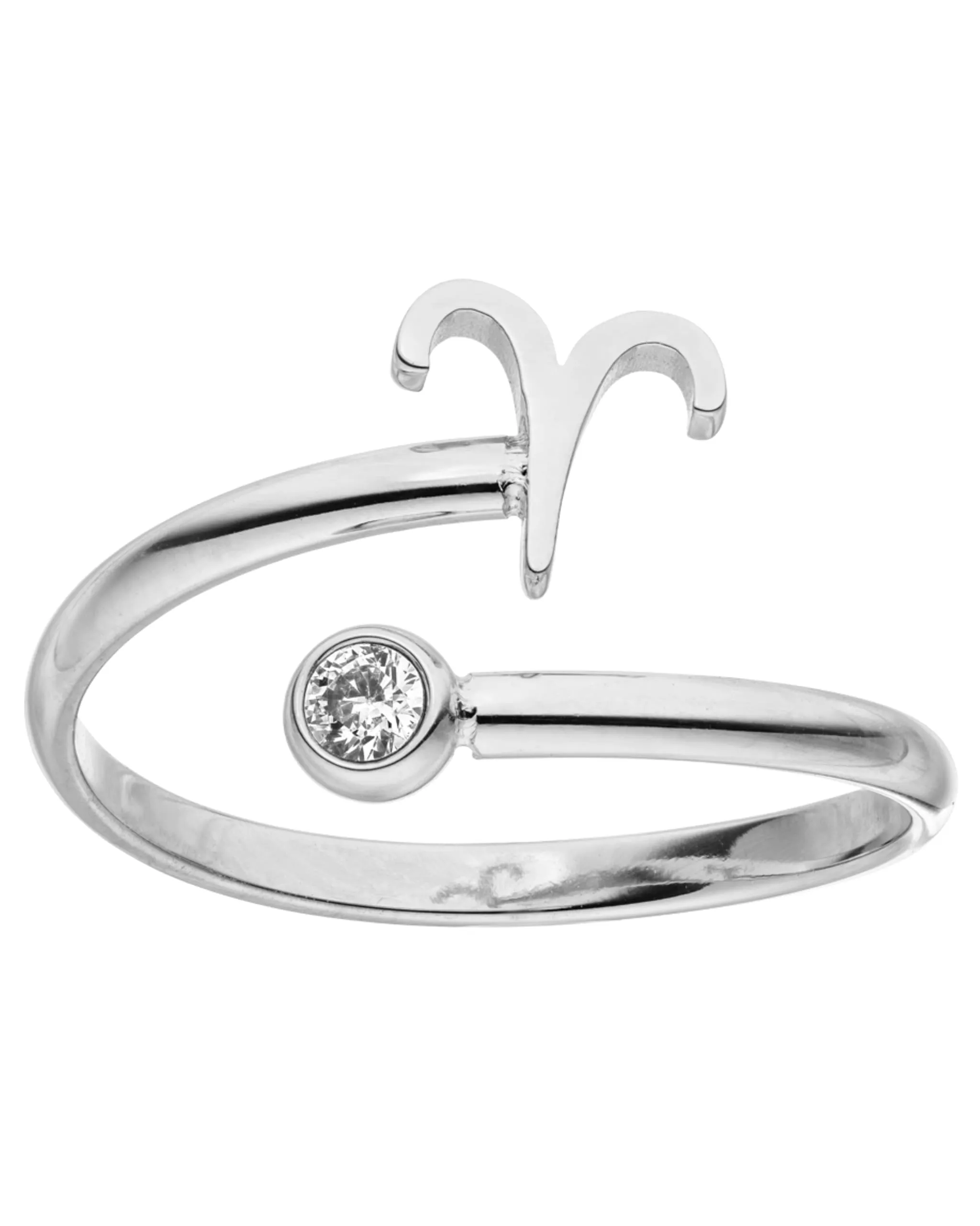 Purelei Anello con segno zodiacale in acciaio inox, regolabile 60-66, Gemma - immagine 1