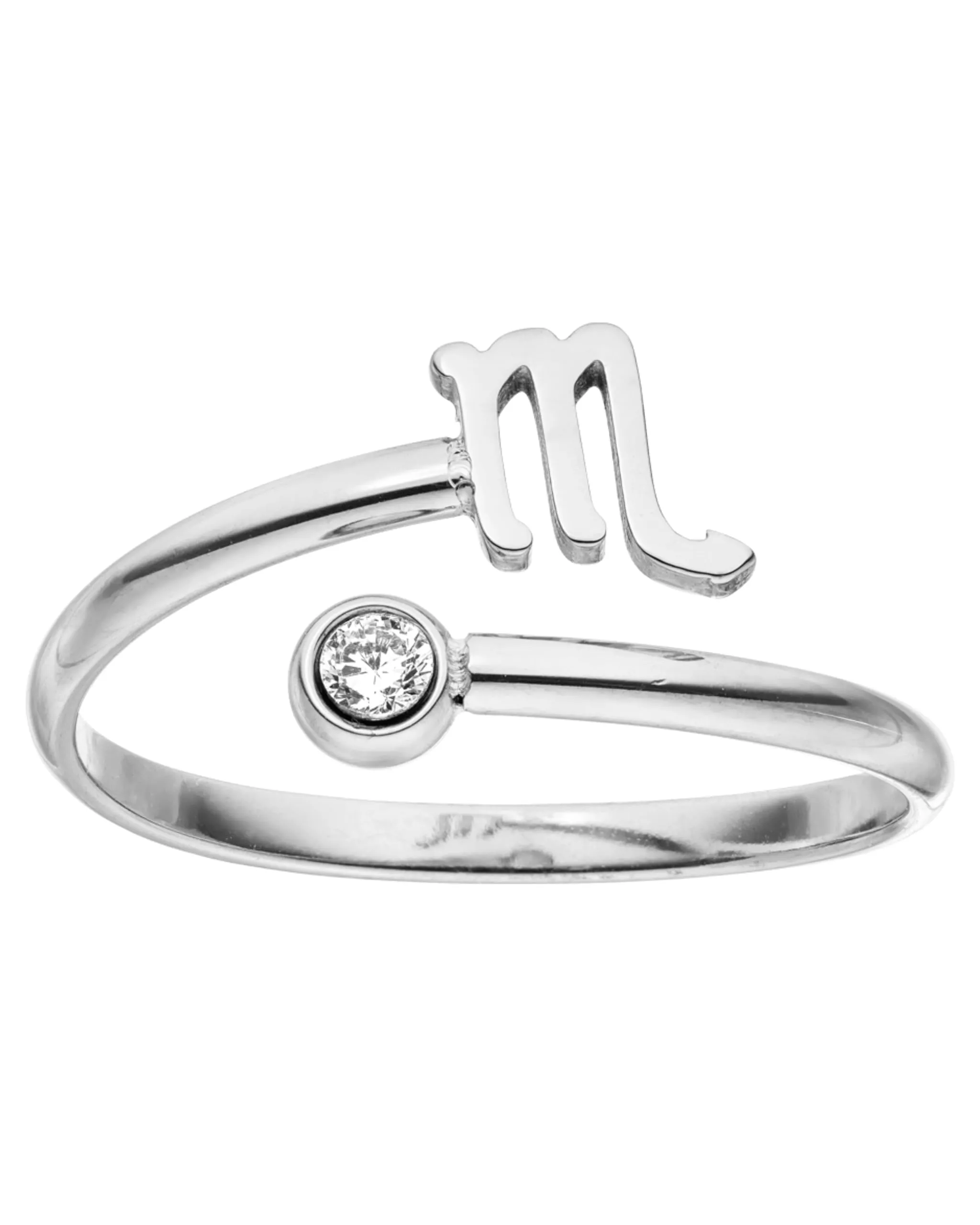 Purelei Anello Segno Zodiacale in Acciaio Inox, Regolabile 60-66, Gemma - immagine 1