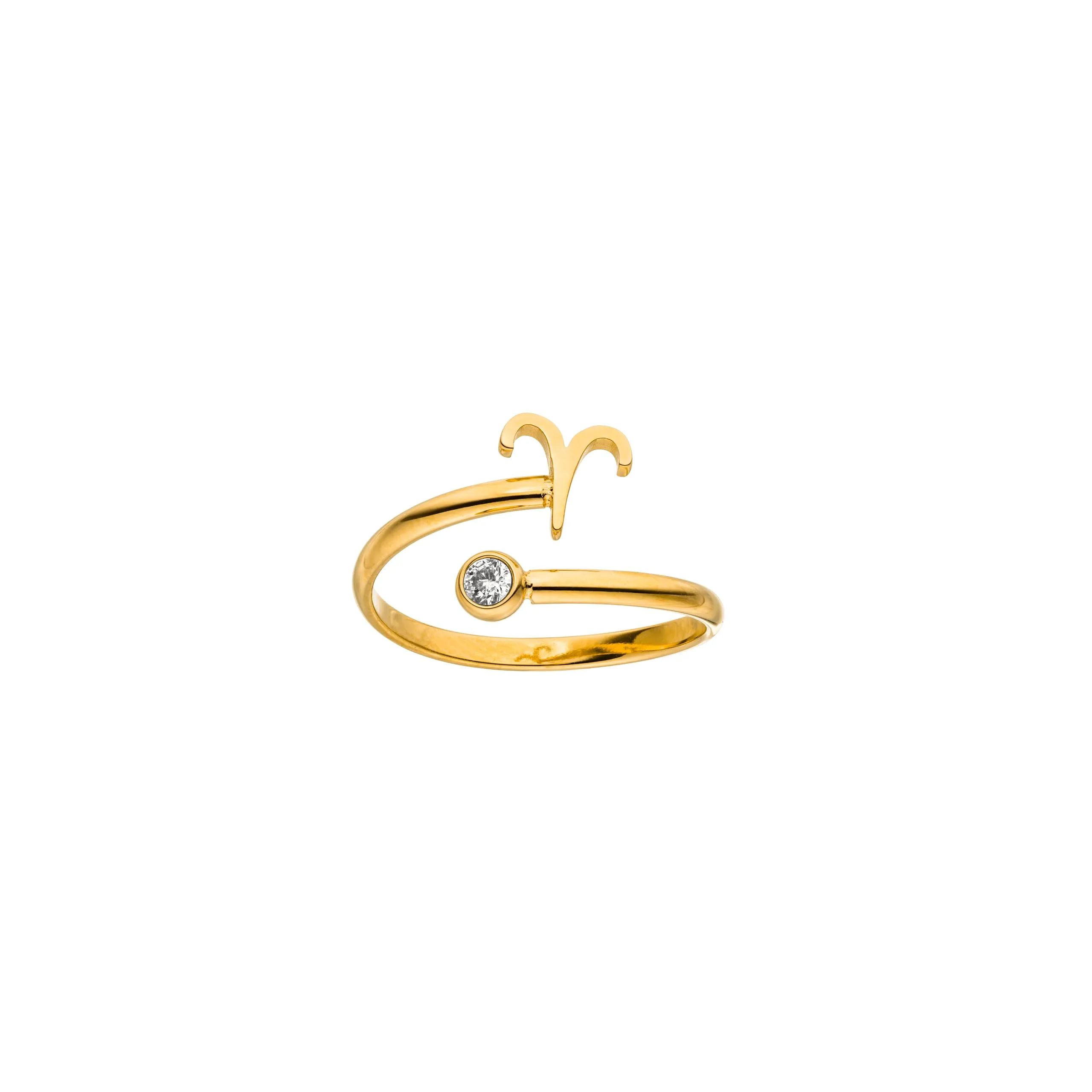 Purelei Anello con costellazione in acciaio inossidabile, regolabile 60-66, Gemma - immagine 1