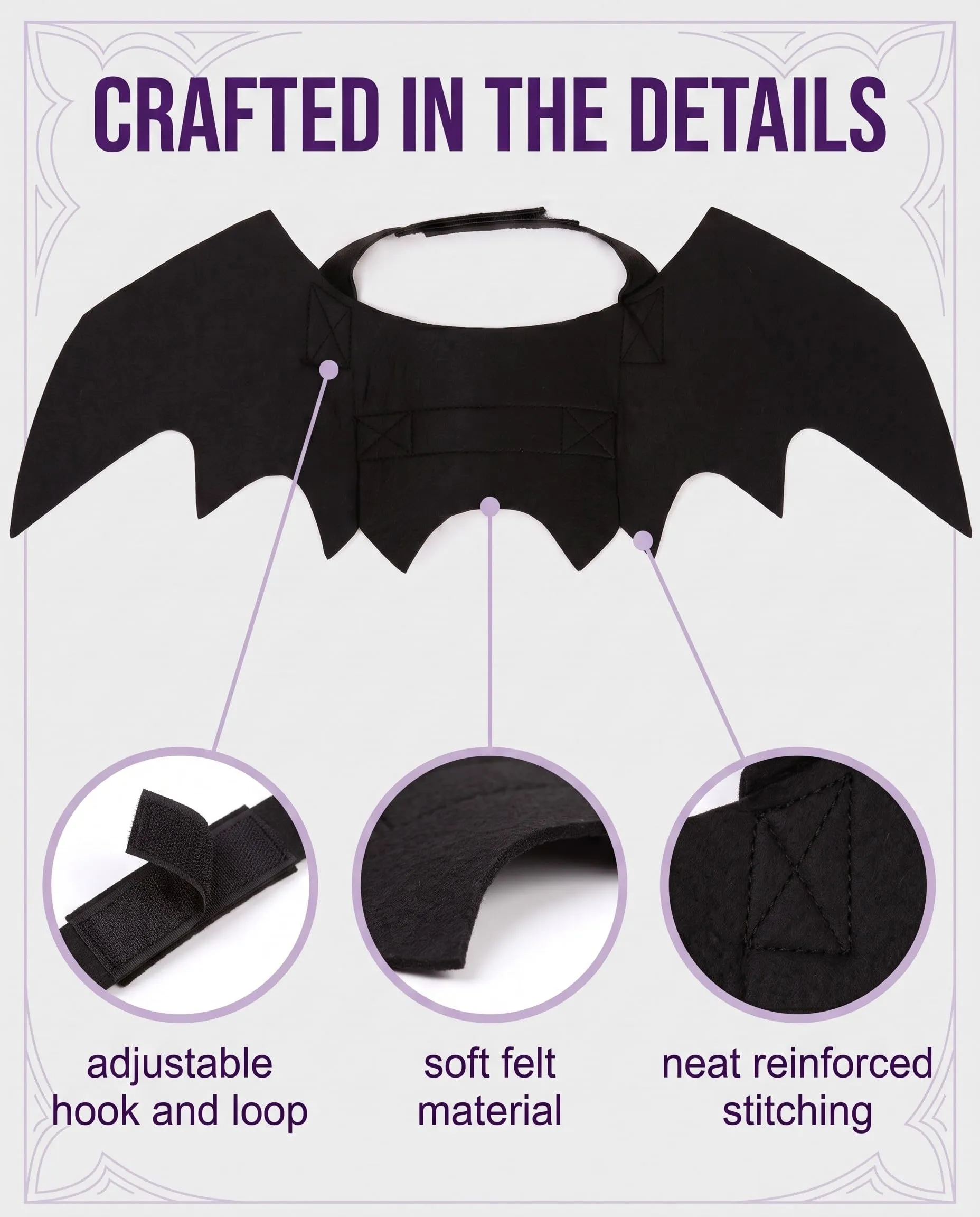 UXEWKL Costume da Pipistrello per Cane e Gatto - immagine 3