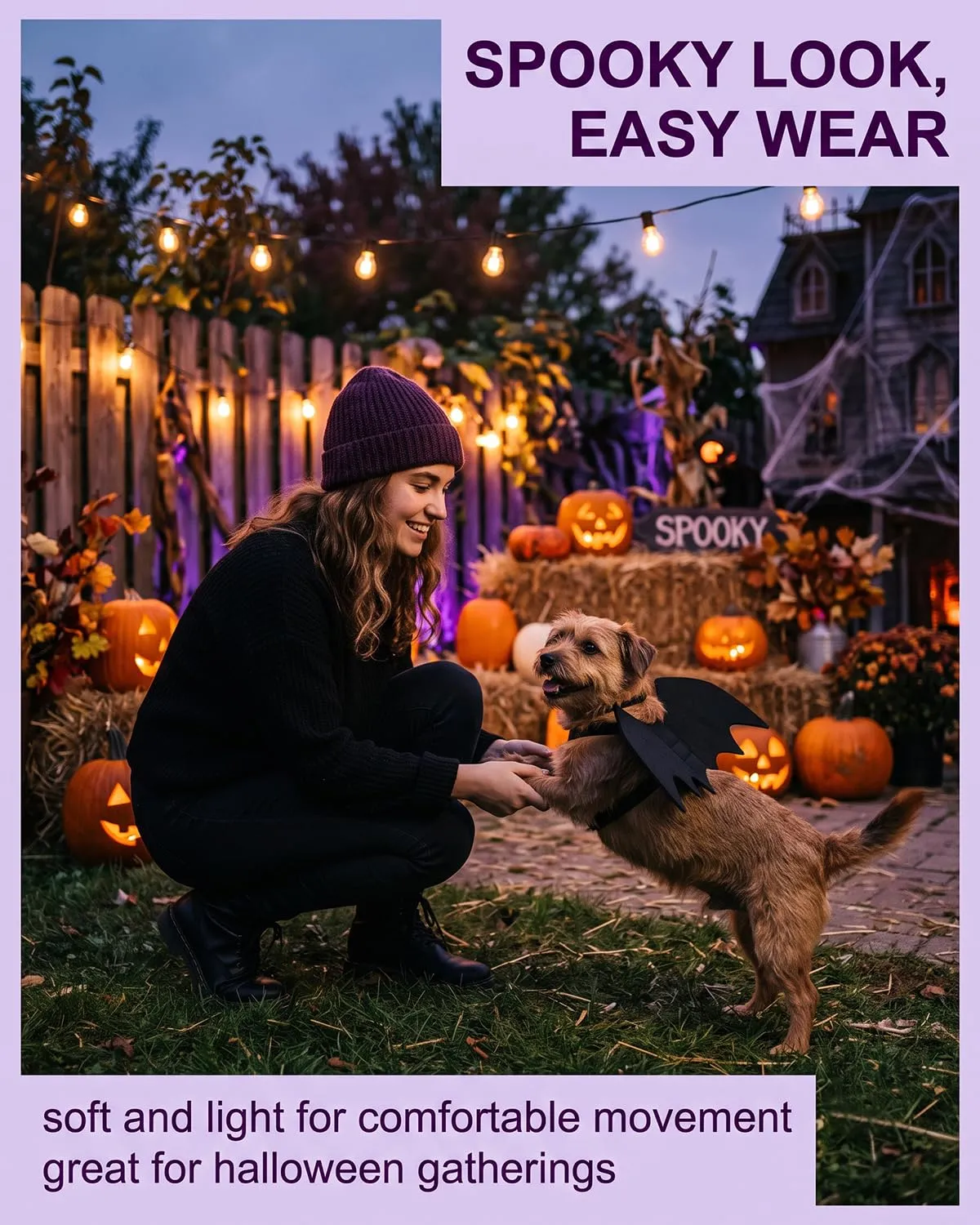 UXEWKL Costume da Pipistrello per Cane e Gatto - immagine 5