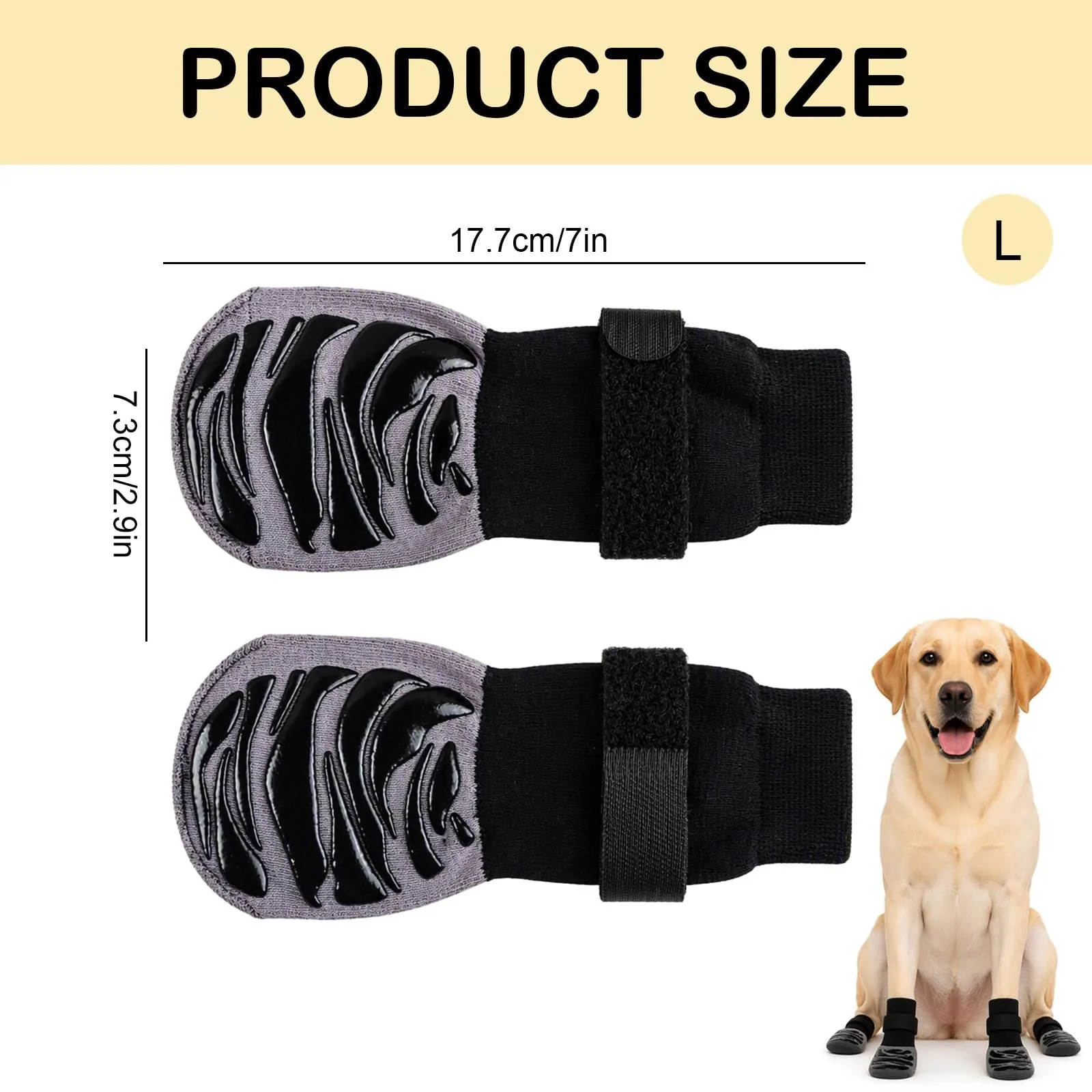 Naapesi Calzini Antiscivolo per Cani con Grip Extra-Spesso, Taglia L - immagine 5