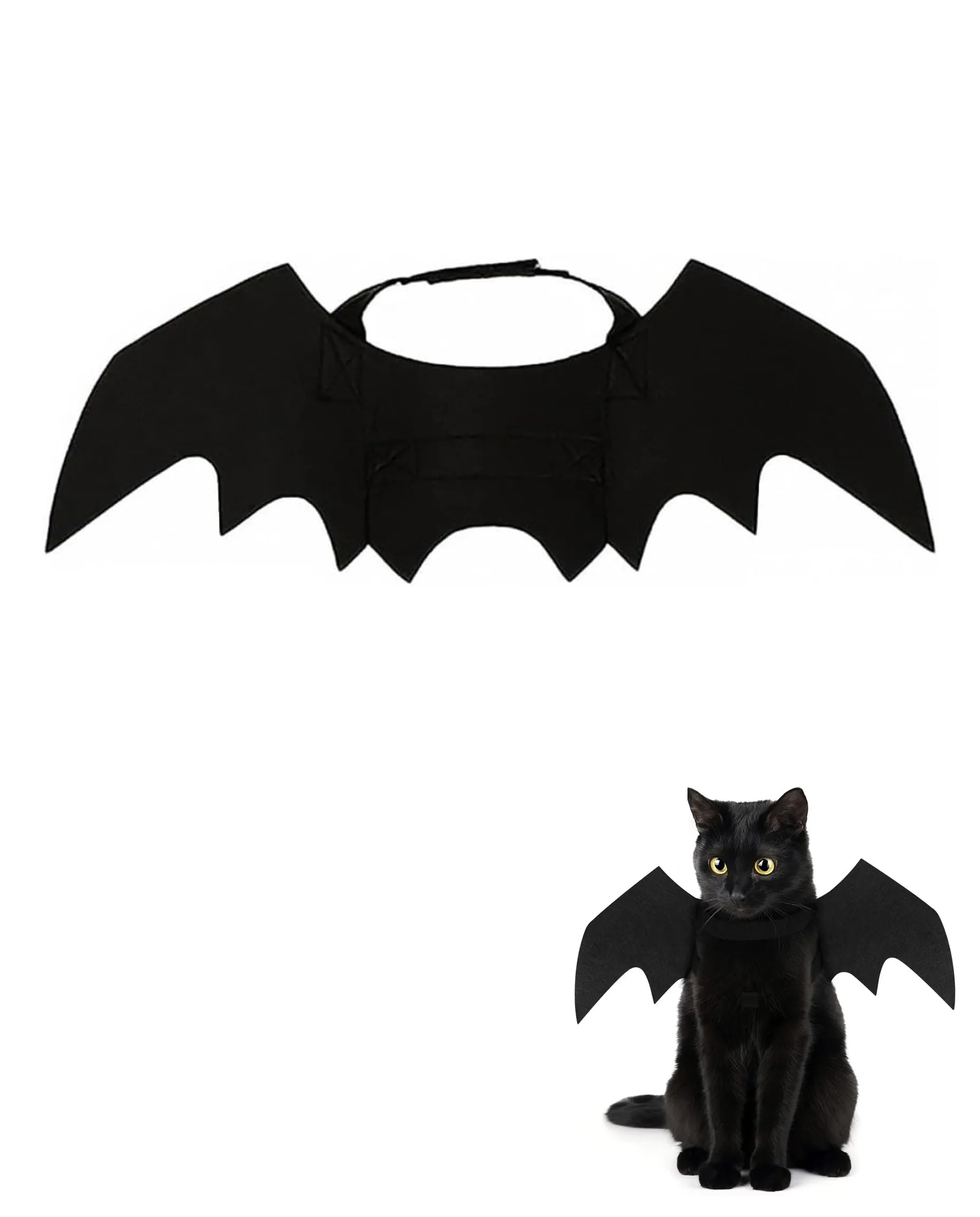 GBEDFO Costume da Pipistrello per Gatti e Piccoli Cani, Nero - immagine 1