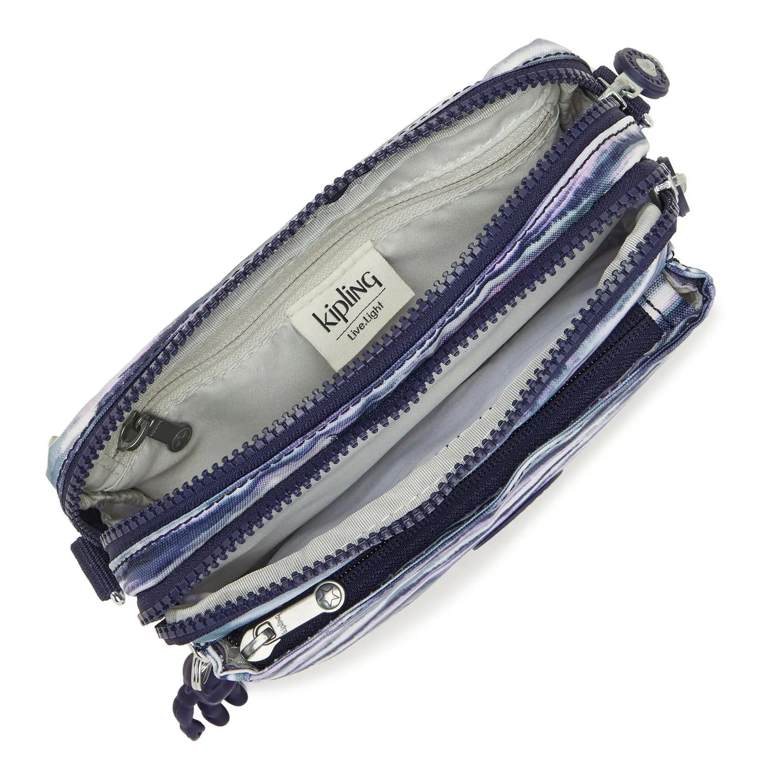 Kipling Abanu Multi Borsa a Tracolla Trasformabile in Marsupio, Brush Stripes - immagine 7