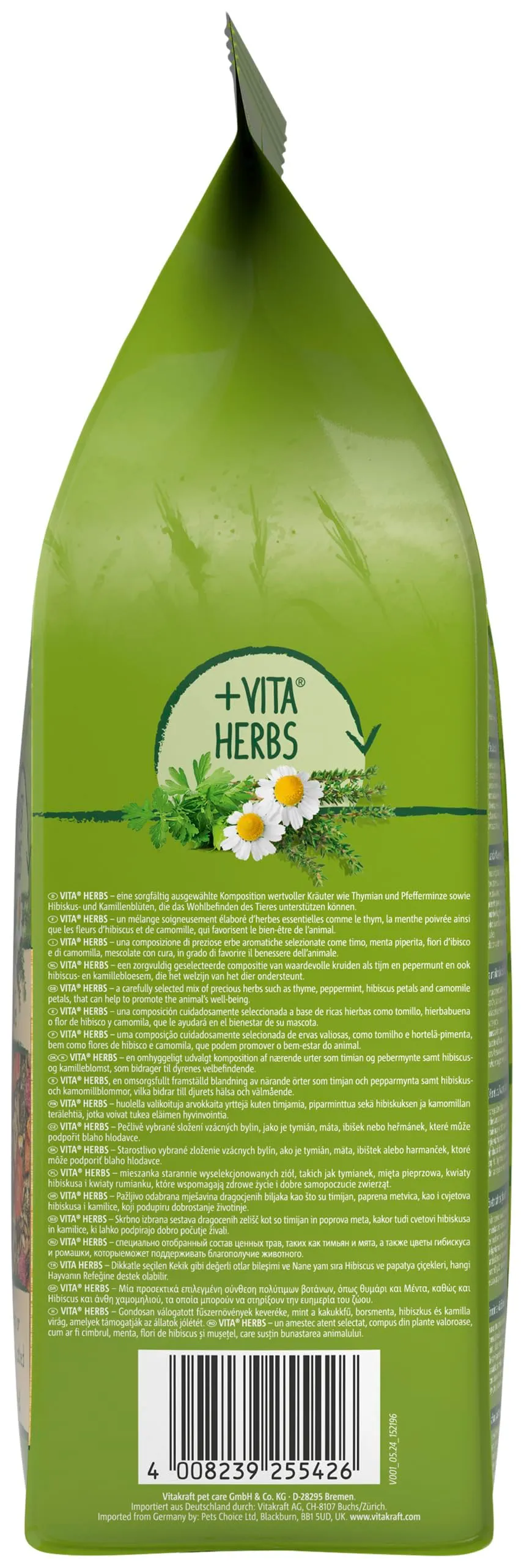 Vitakraft Menu Vital Mangime per Conigli Nani con Semi, Verdure ed Erbe, 3 kg - immagine 4