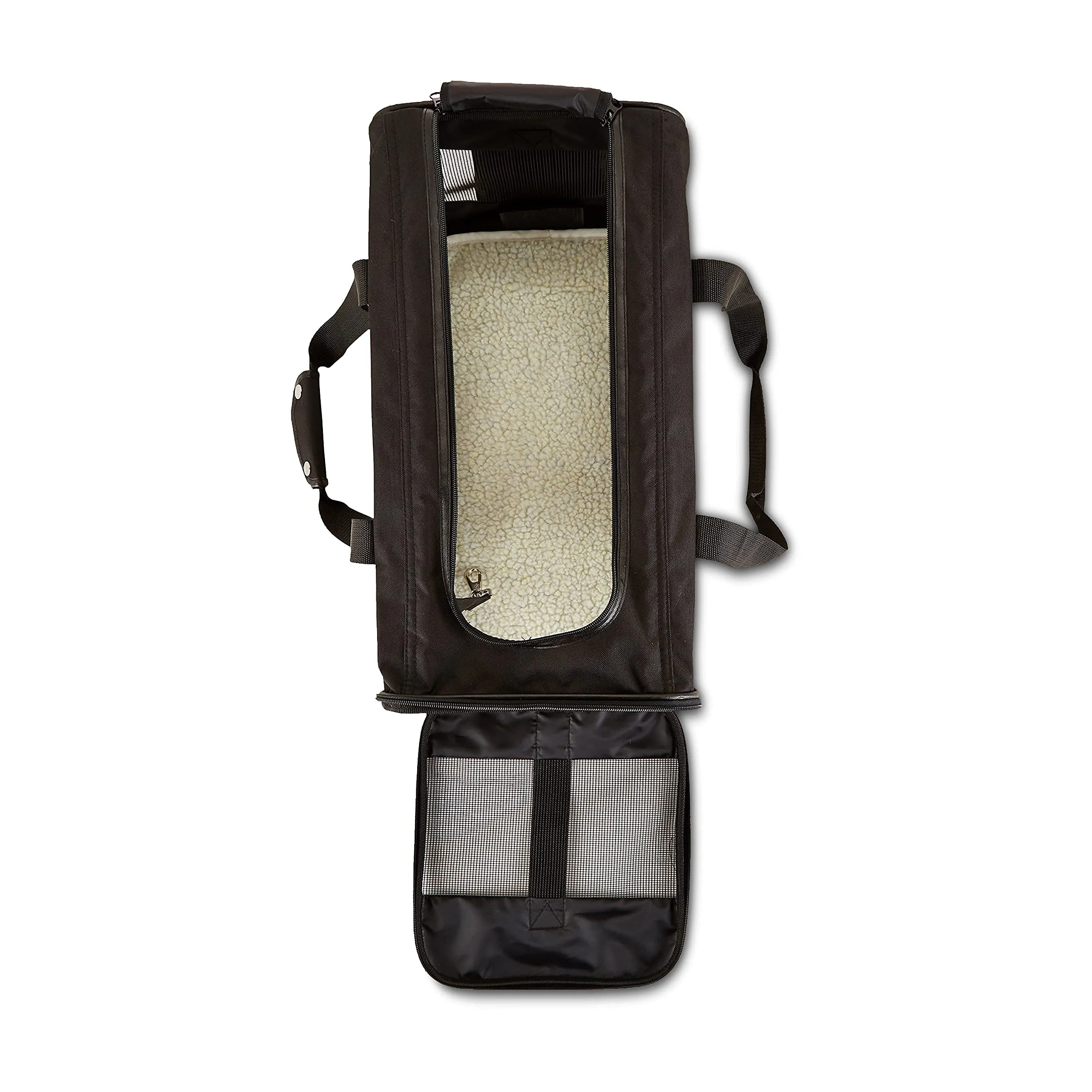 Amazon Basics Trasportino Morbido per Cani e Gatti, Grande, Nero, 50 x 26 x 28 cm - immagine 2