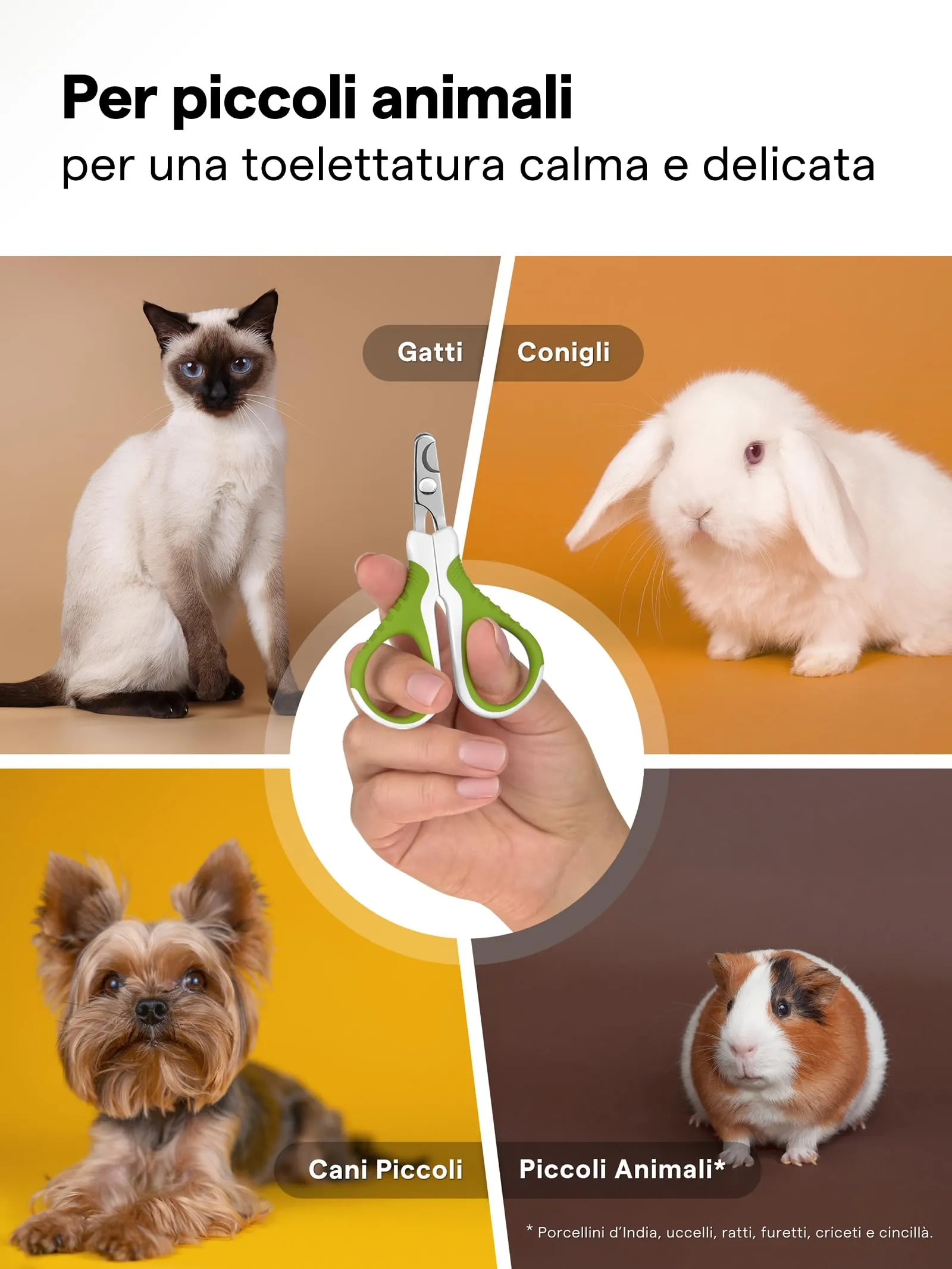 SHINY PET Tagliaunghie per Gatti e Piccoli Animali TOOL5 Verde - immagine 6