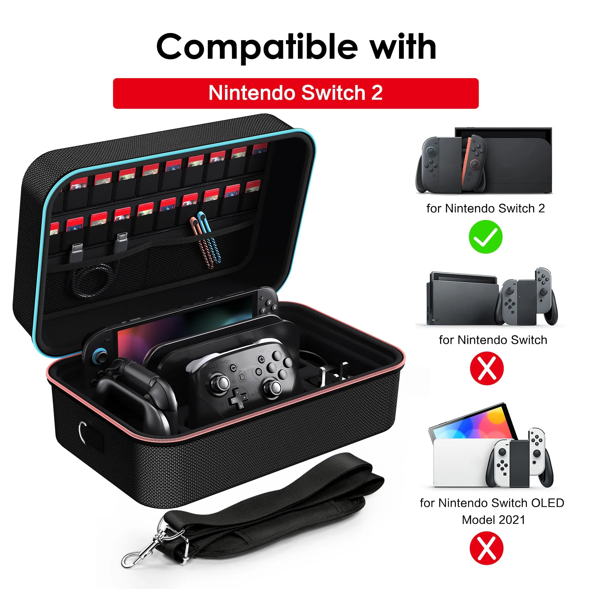 iVoler Custodia di Trasporto Rigida per Nintendo Switch e Nintendo Switch OLED - immagine 8