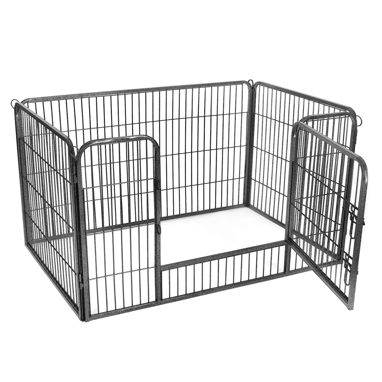 Feandrea Recinto per Animali in Metallo, 122 x 80 x 70 cm, Grigio - immagine 5
