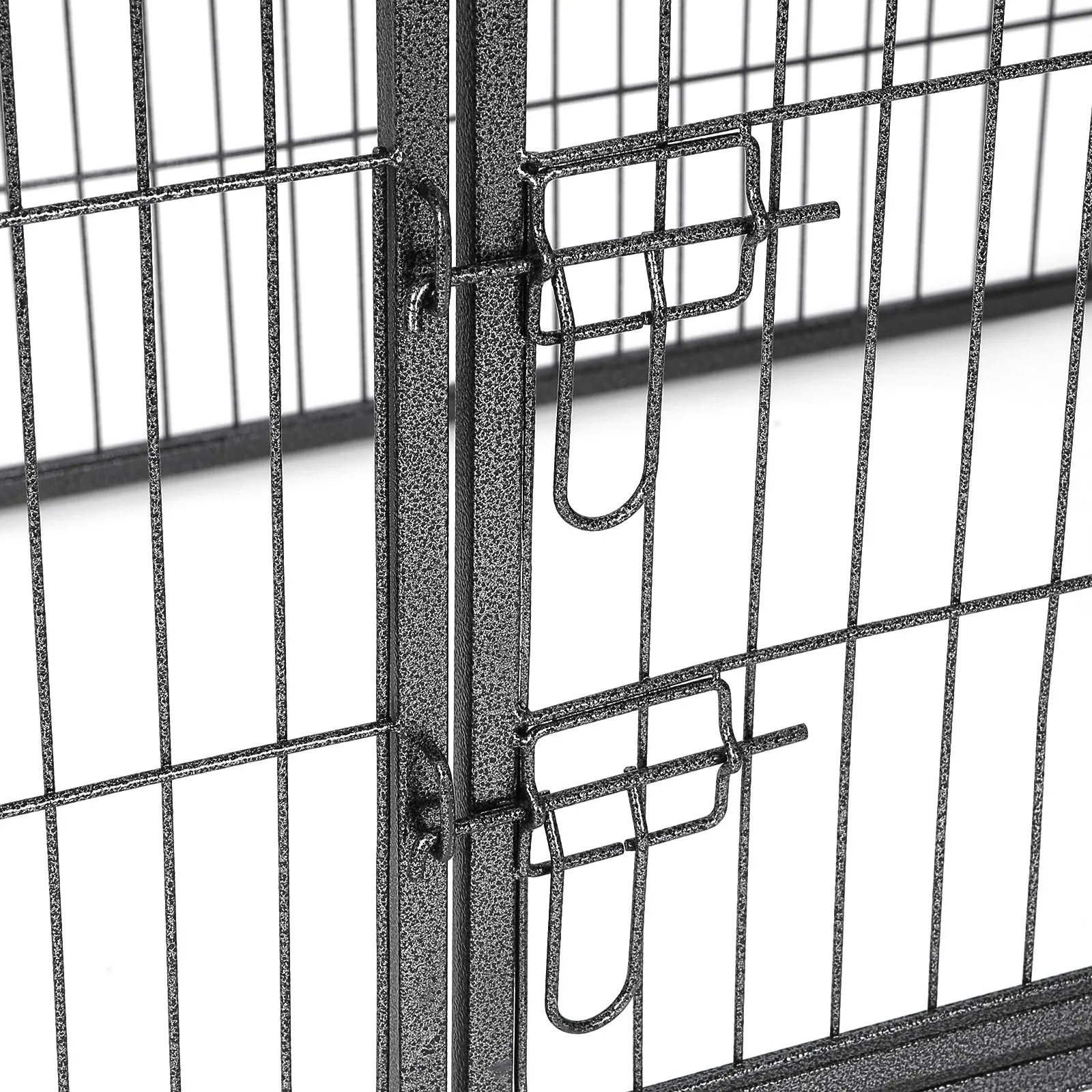 Feandrea Recinto per Animali in Metallo, 122 x 80 x 70 cm, Grigio - immagine 6