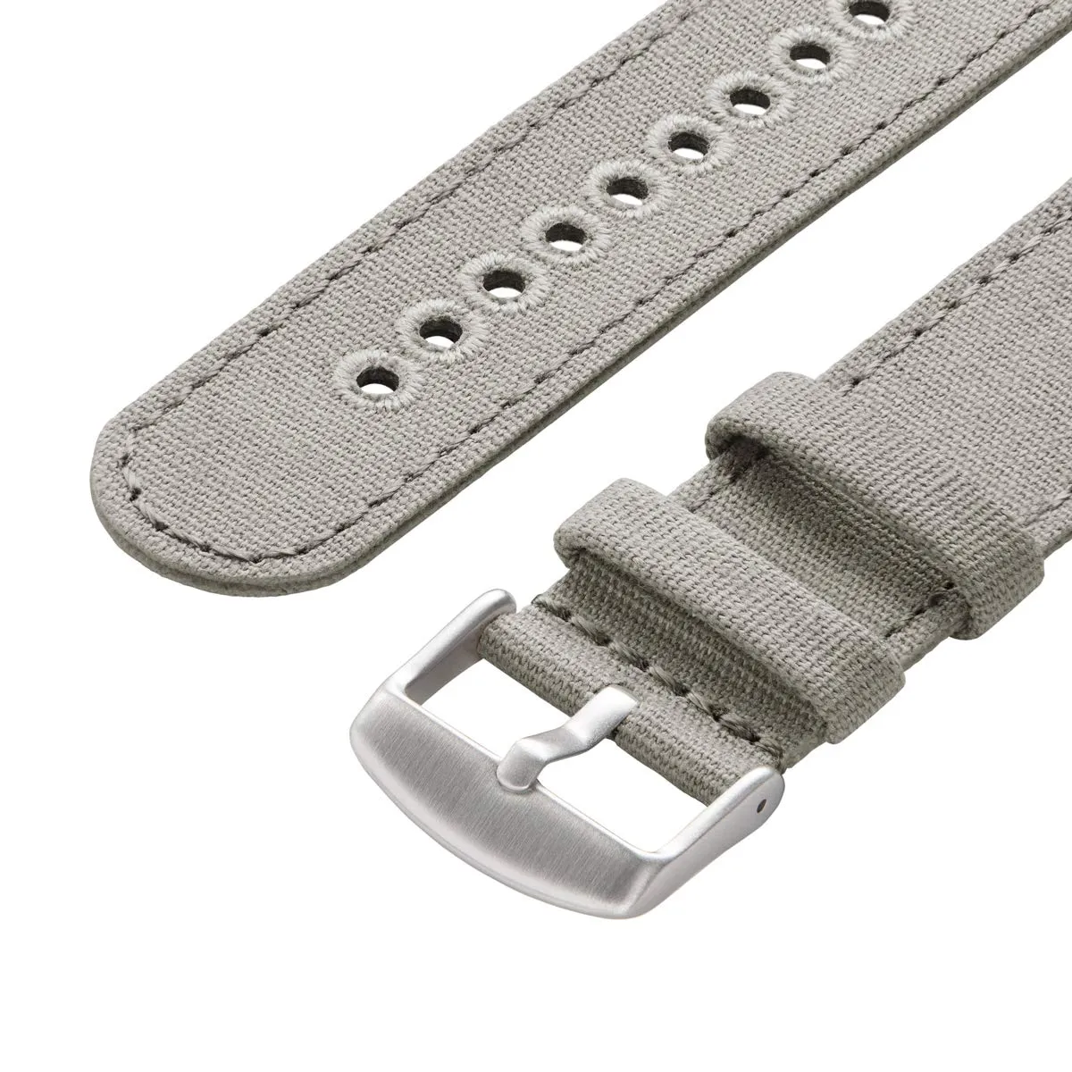 Archer Watch Straps Cinturini per Orologio in Tela a Sgancio Rapido, Grigio Cenere, 18mm - immagine 4
