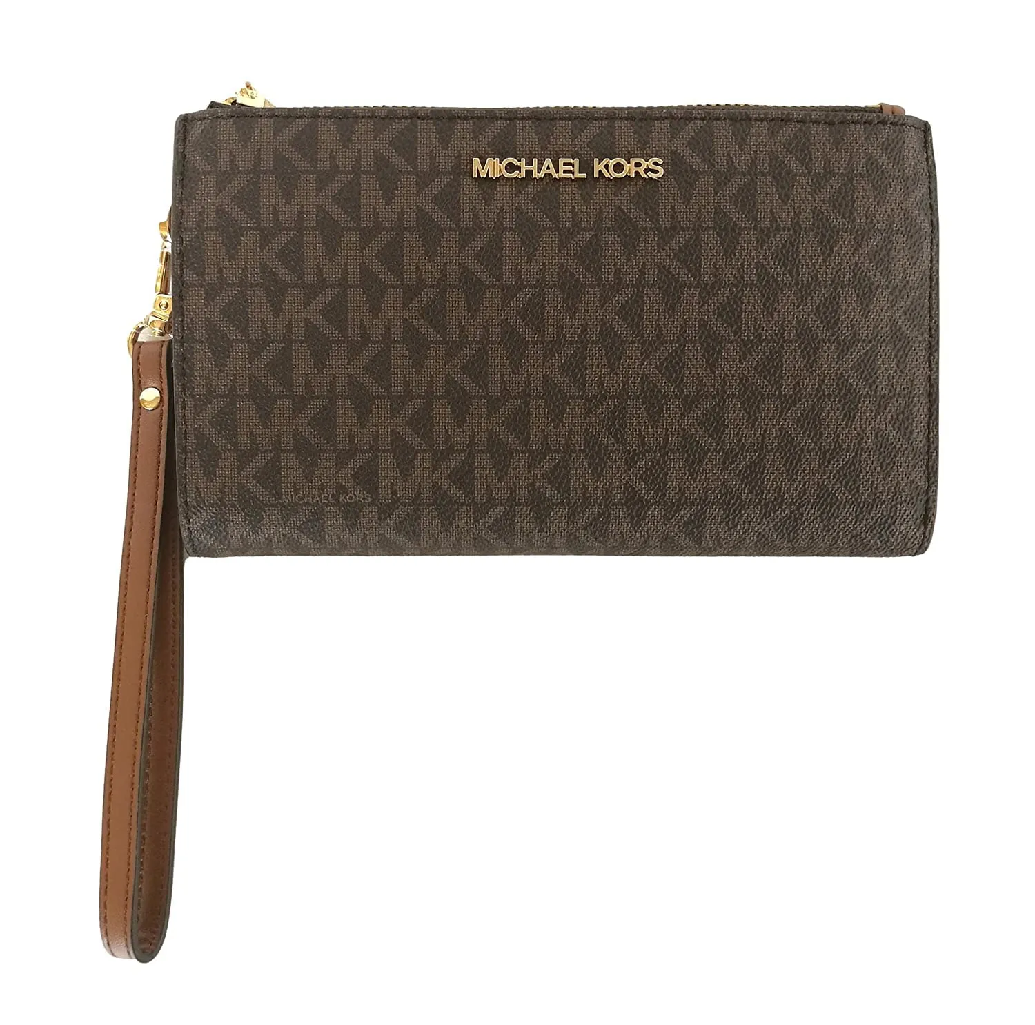 Michael Kors Jet Set Portafoglio da Polso Doppia Zip, Magenta, Medium - immagine 1