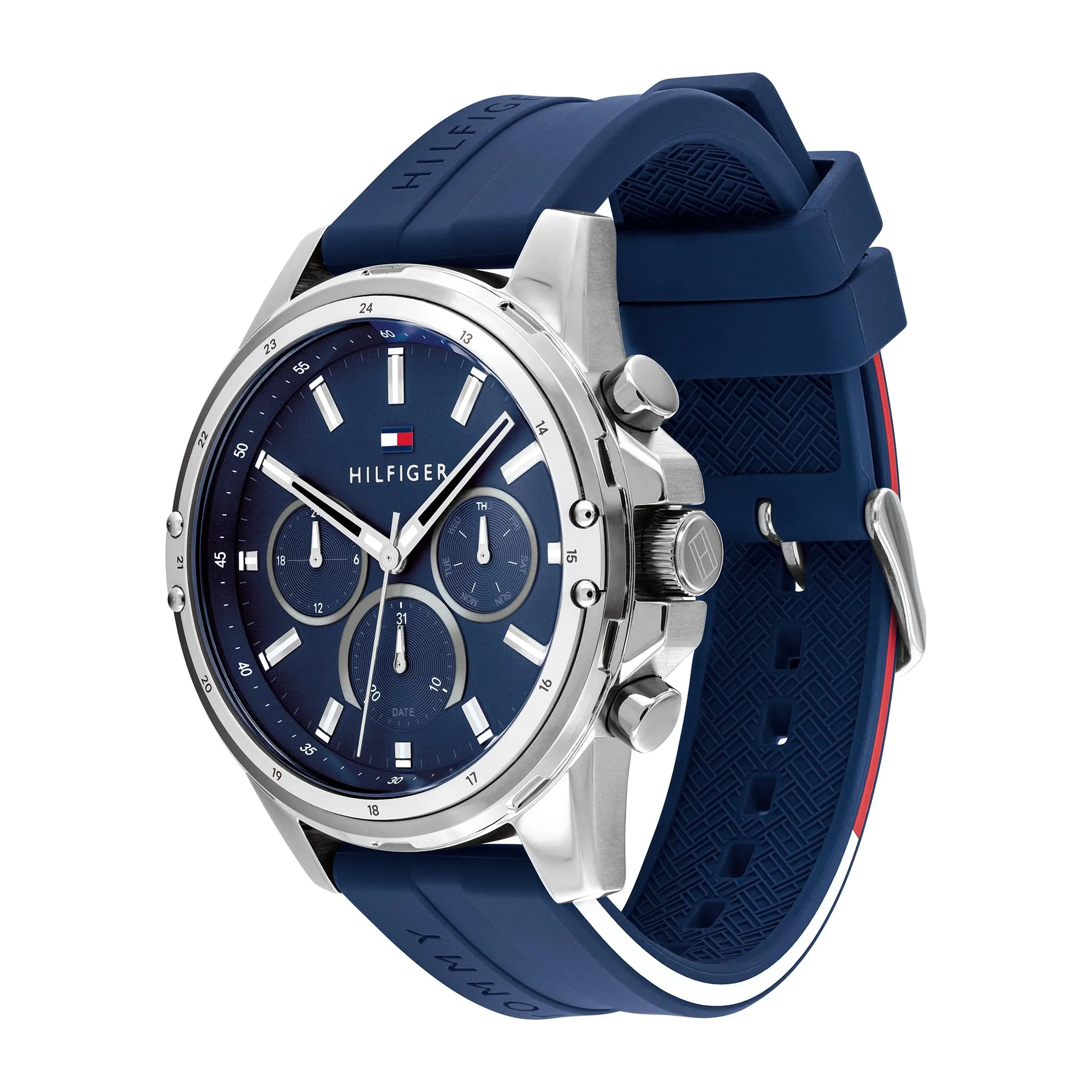 Tommy Hilfiger Orologio Multifunzione al Quarzo da Uomo 1791791 Blu con Cinturino in Silicone - immagine 2