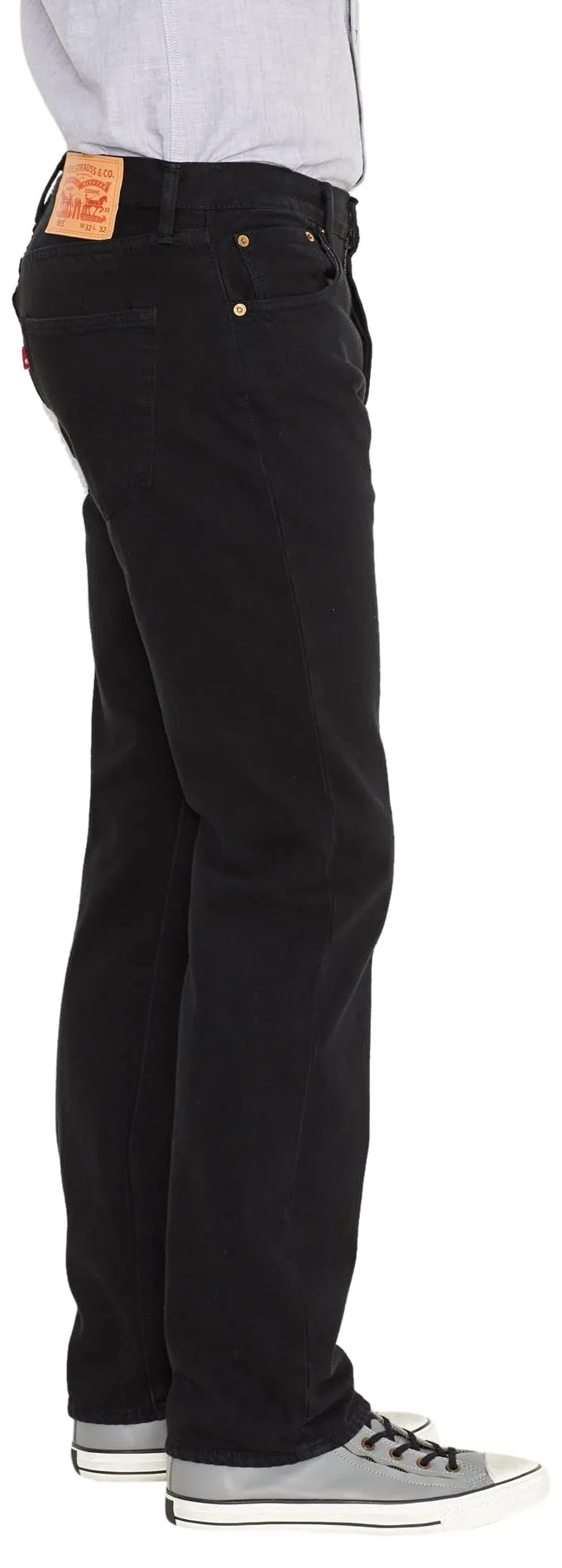 Levi's 501 Original Fit V5 Jeans Uomo, Black Stf, 30W / 32L - immagine 6