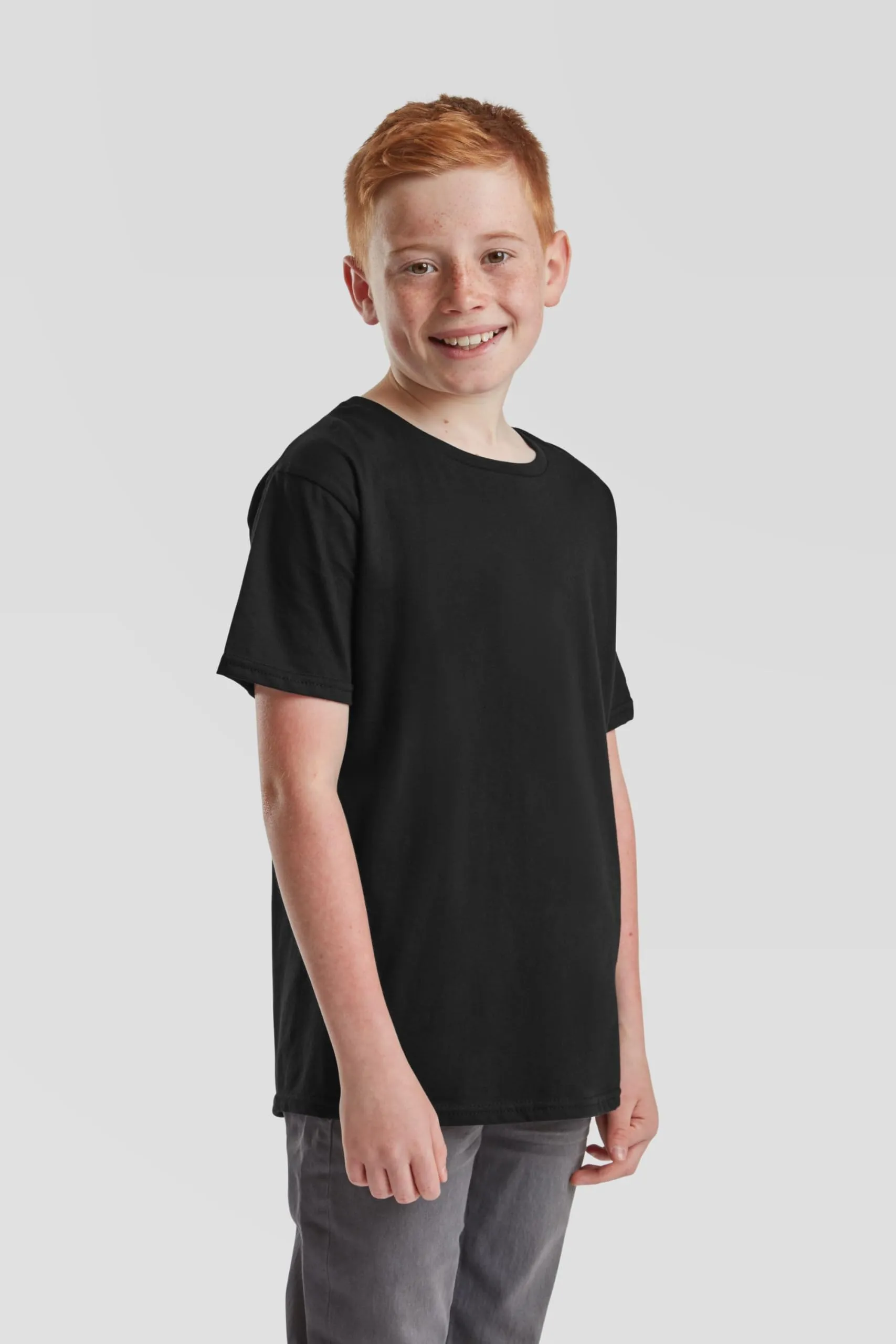Fruit of the Loom 61-033-0 Valueweight Maglietta da Bambino, Nero, 164 cm - immagine 4