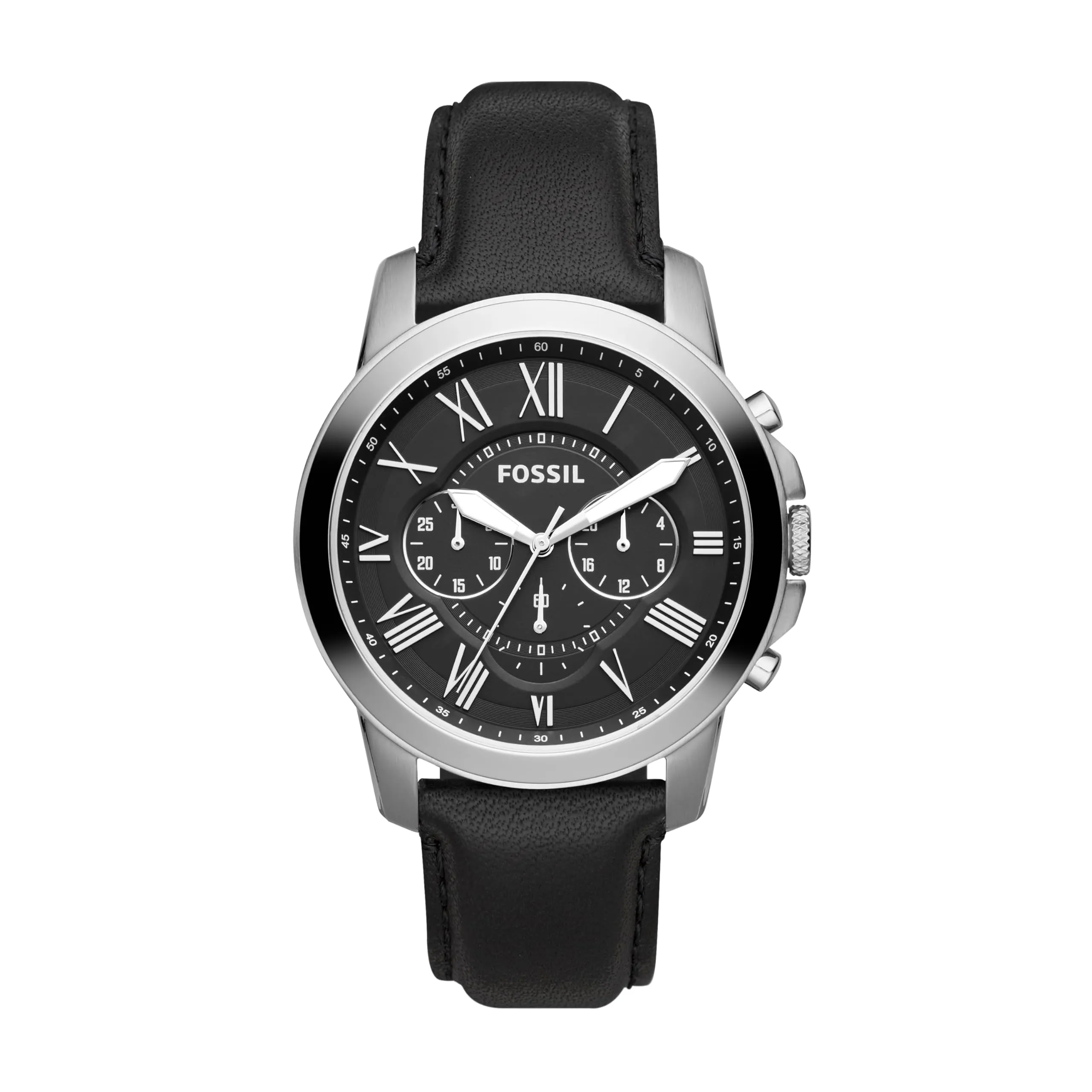 Fossil Grant Cronografo Uomo FS4812 Acciaio Inossidabile 44 mm Nero e Grigio - immagine 1