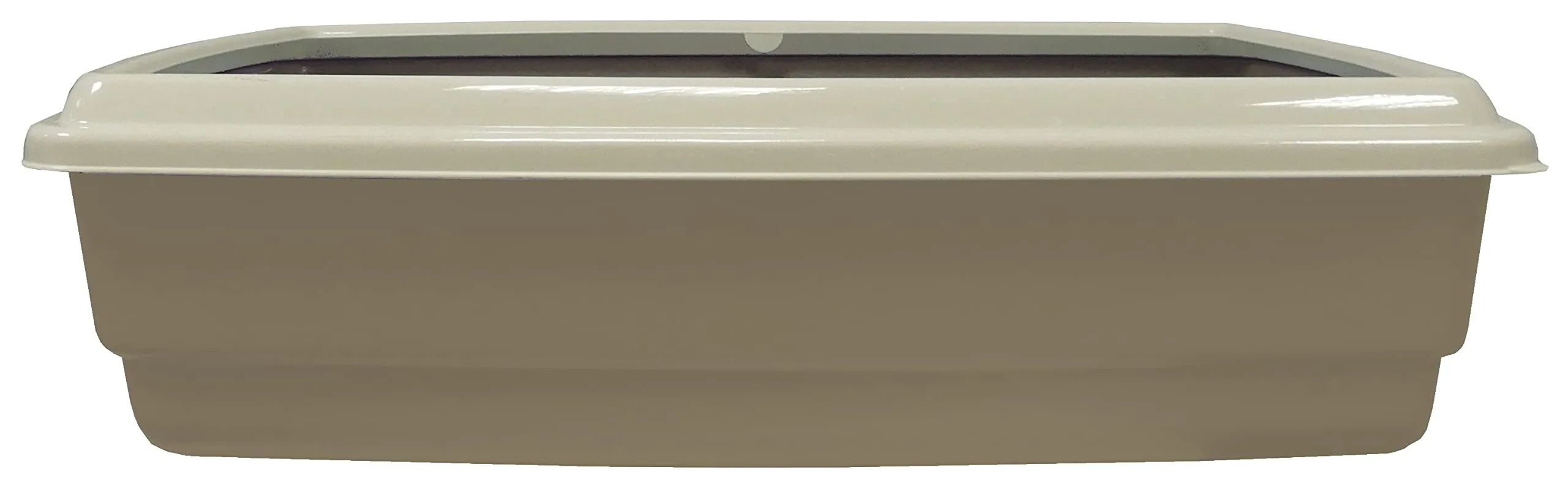 Aimé Lettiera Gatto con Bordi e Paletta, Grigio e Bianco, 44 x 34 x 11 cm - immagine 3