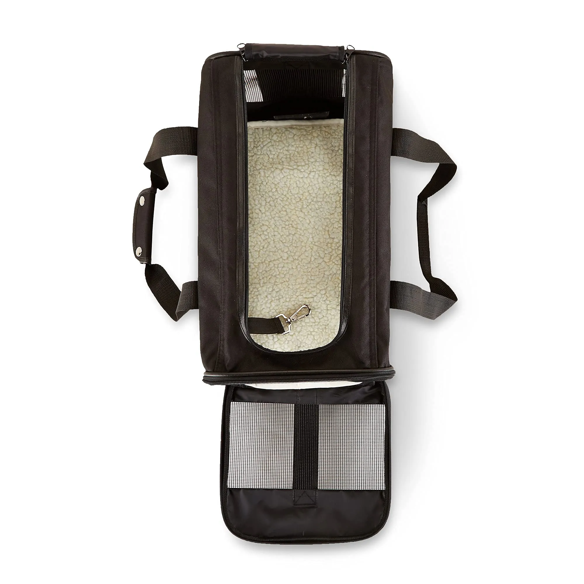 Amazon Basics AMZSC-002 Borsa da trasporto morbida per cani e gatti, Taglia M, Nero - immagine 3