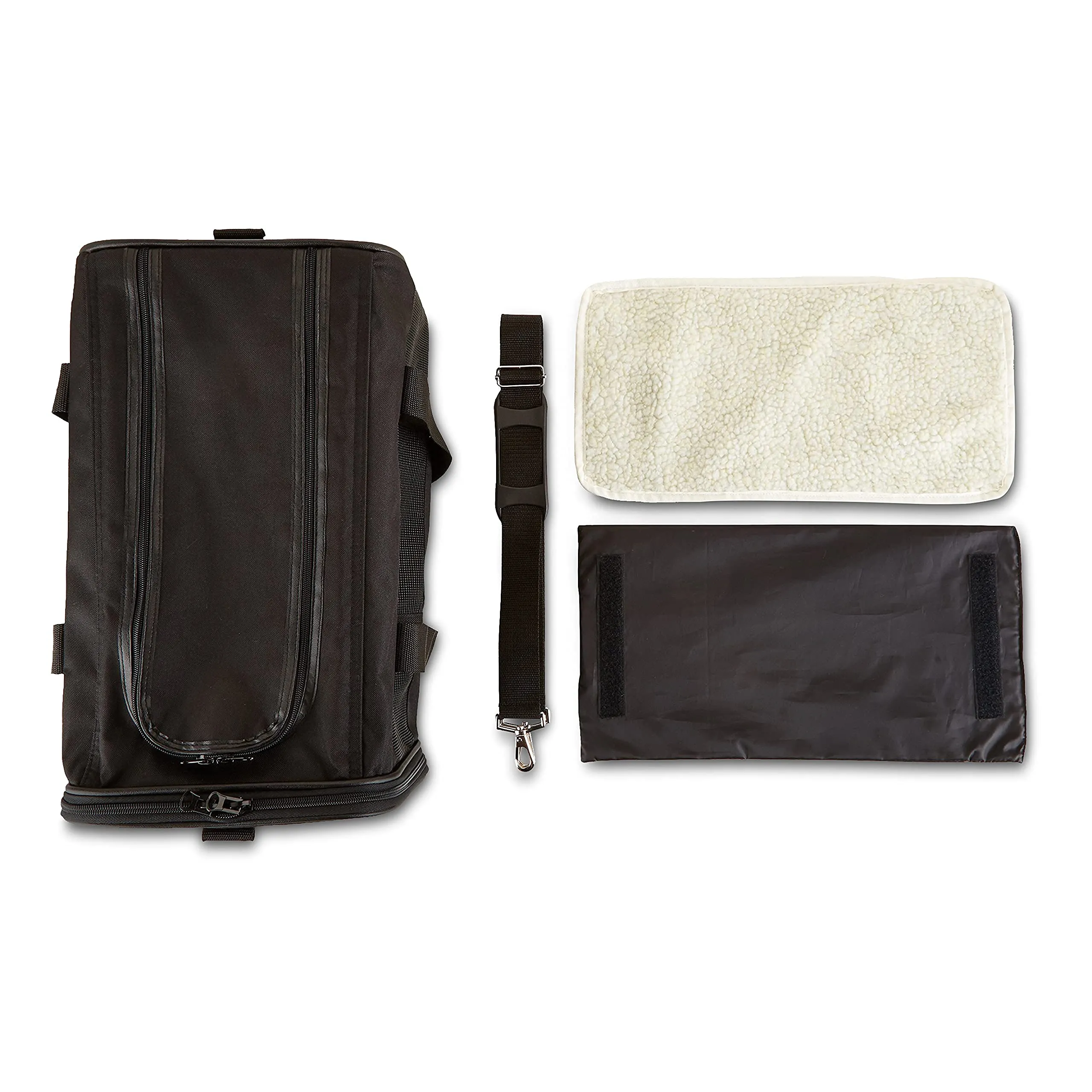 Amazon Basics AMZSC-002 Borsa da trasporto morbida per cani e gatti, Taglia M, Nero - immagine 4