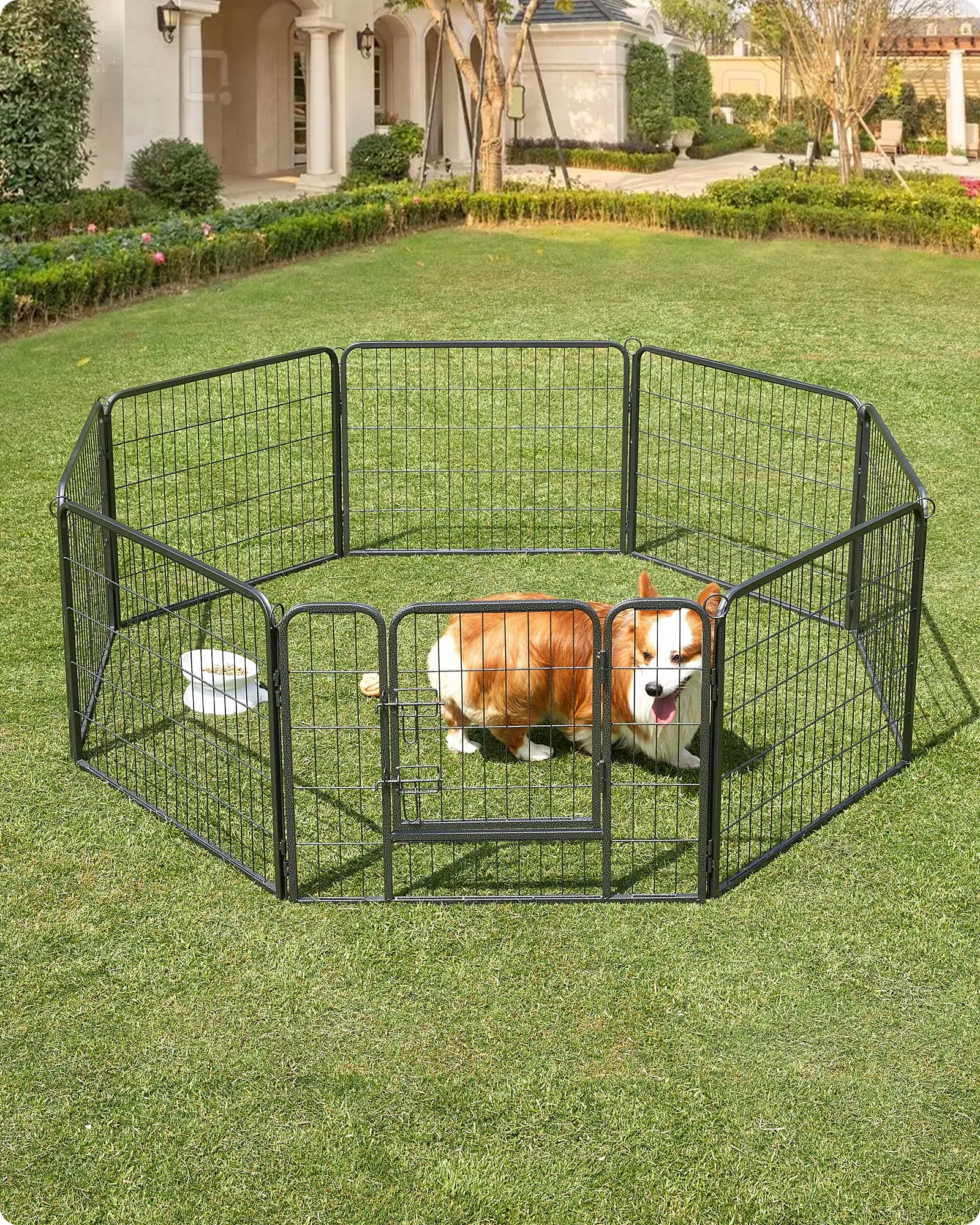 Feandrea Recinto per Animali Box per Cani, 8 Pannelli, 77 x 60 cm - immagine 2