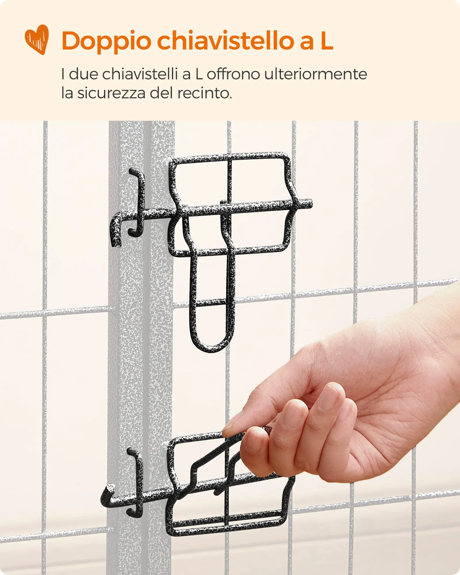 Feandrea Recinto per Animali Box per Cani, 8 Pannelli, 77 x 60 cm - immagine 9