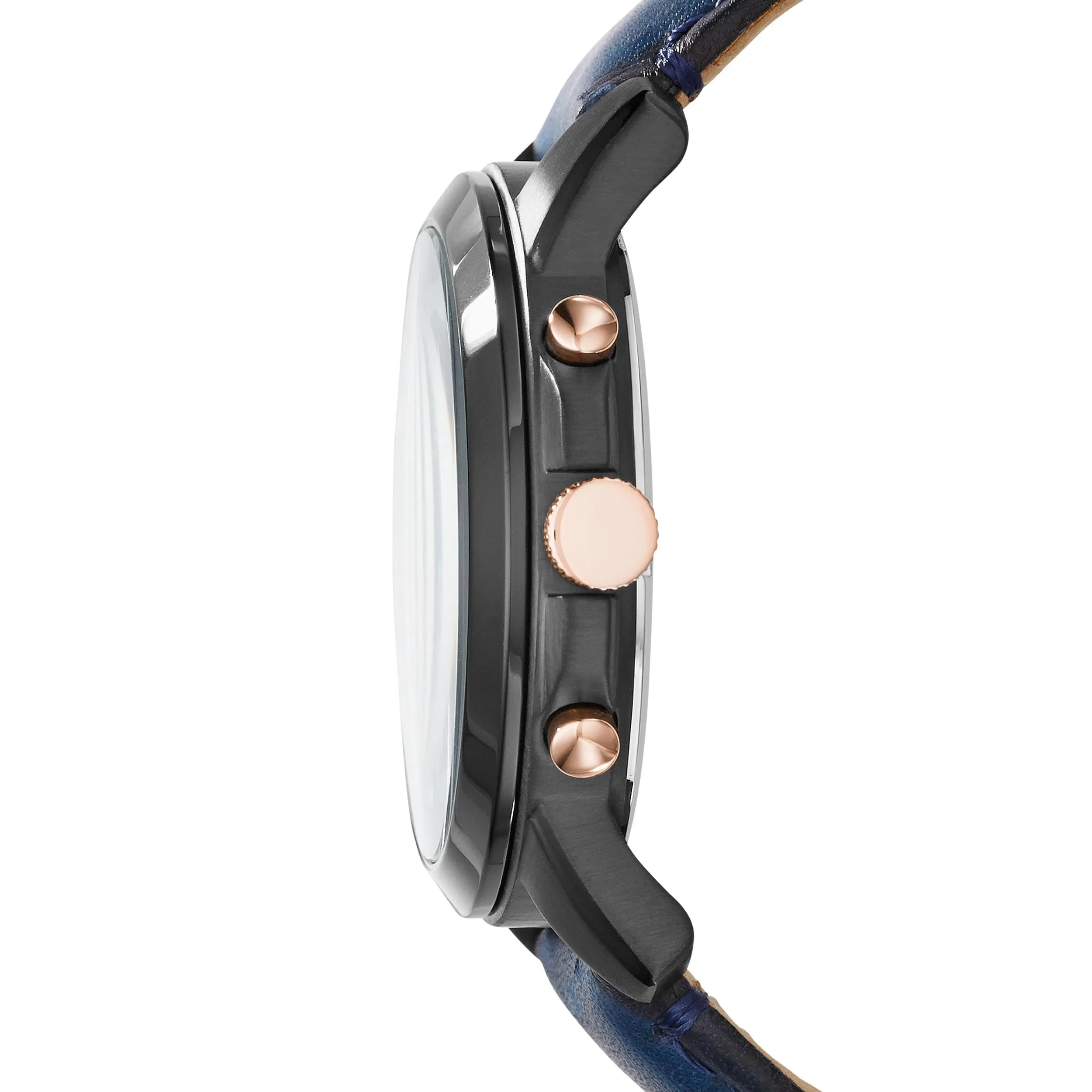 Fossil Grant Orologio da Uomo Cronografo FS5061 - Acciaio Inossidabile 44 mm, Nero e Blu - immagine 2