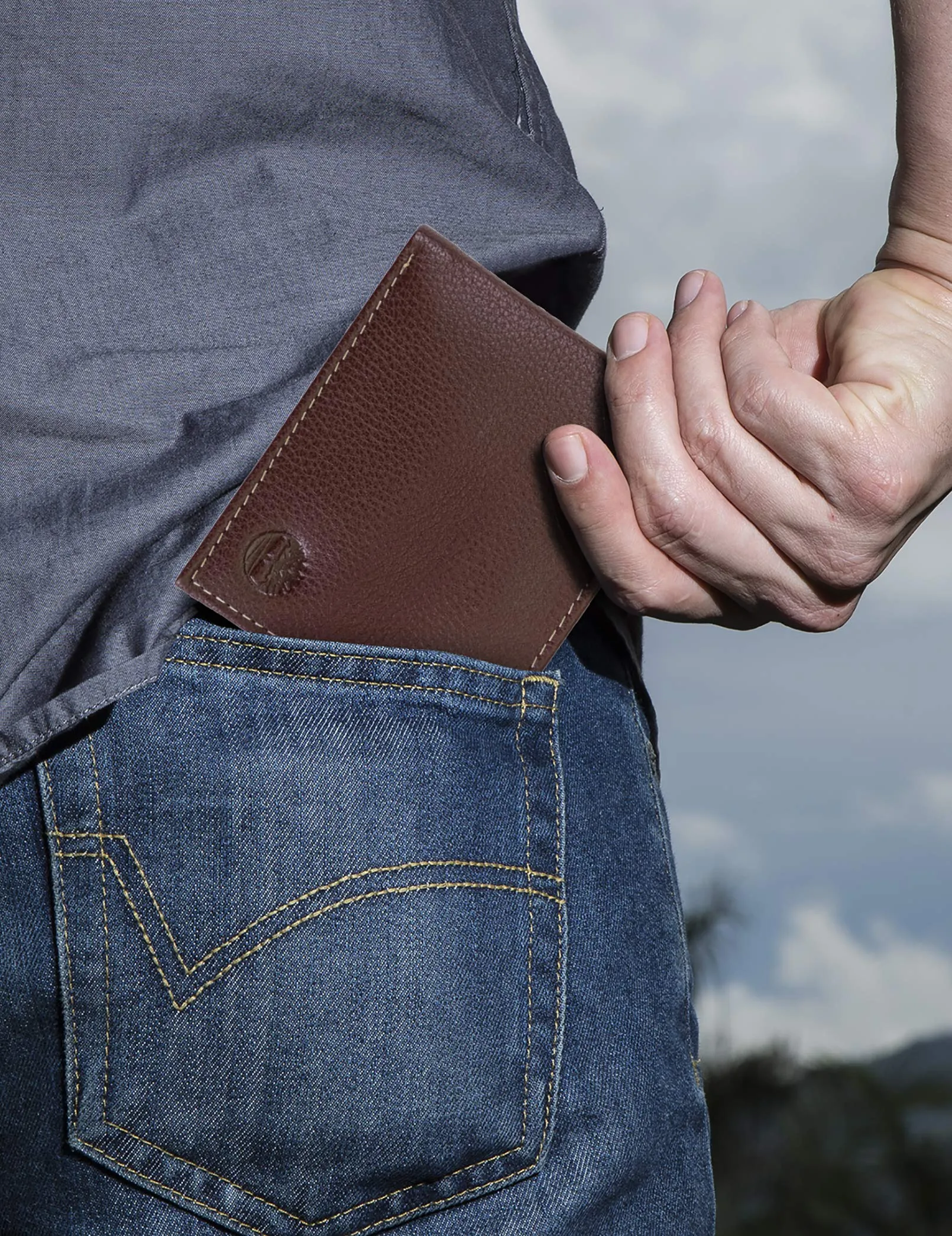 Timberland D02387/01 Brown Leather Sportz Passcase Wallet - immagine 5