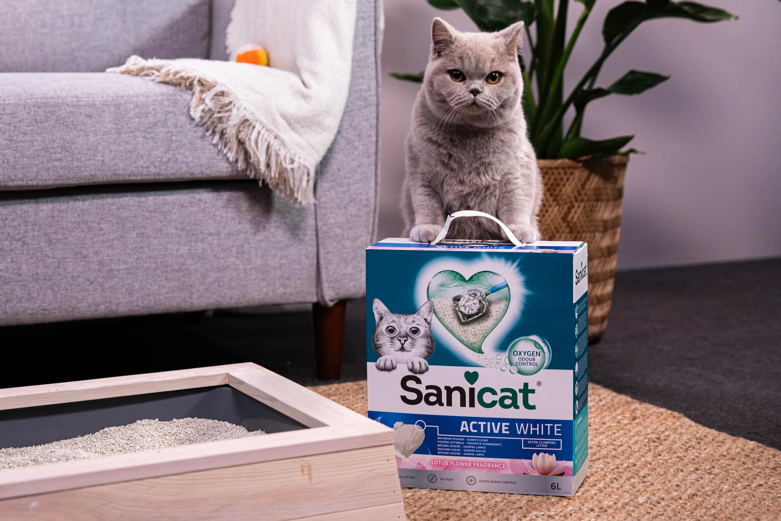 Sanicat Active White Fiore di Loto Lettiera Agglomerante, 6 l - immagine 9