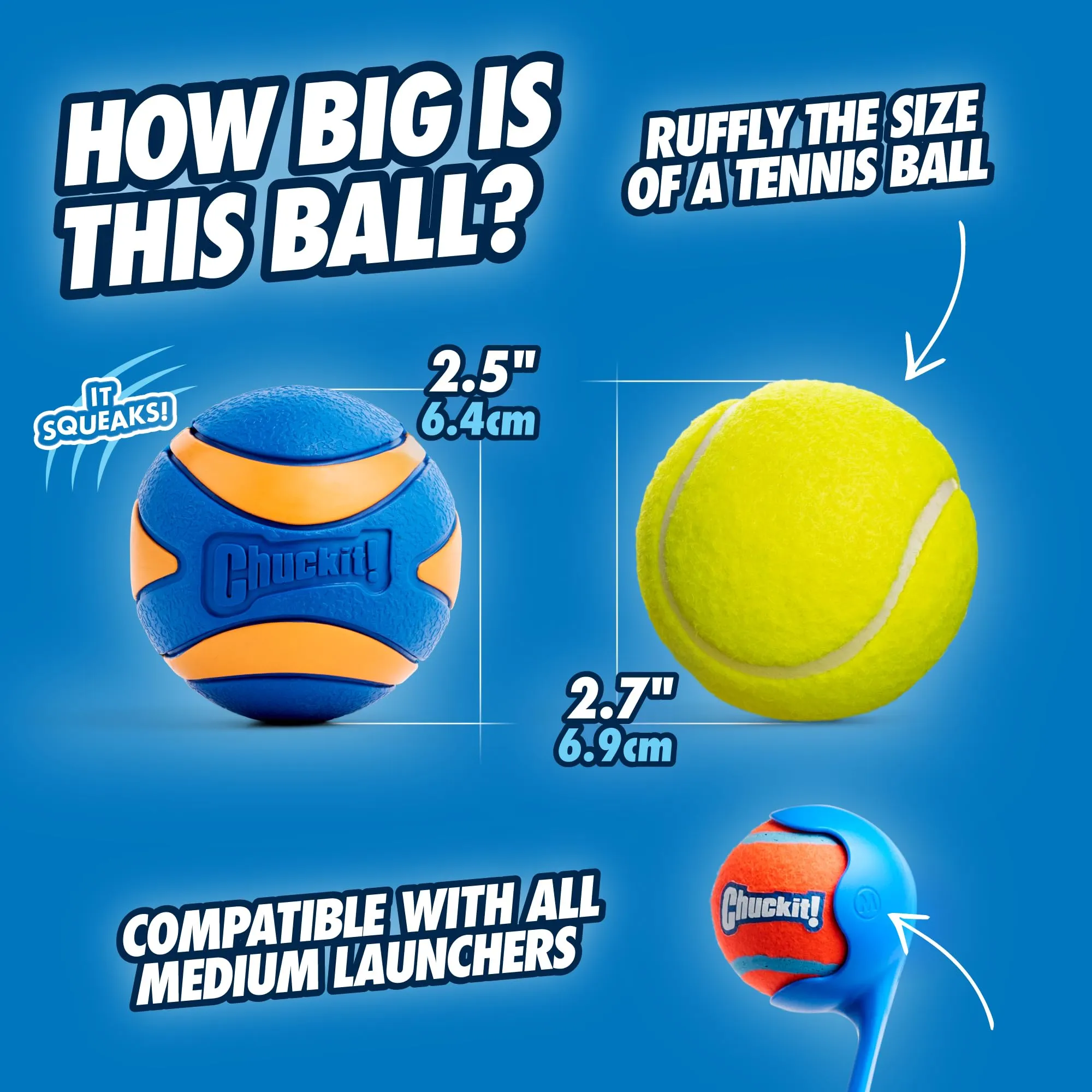 Chuckit! Ultra Squeaker Ball, Pack of 2 - immagine 5