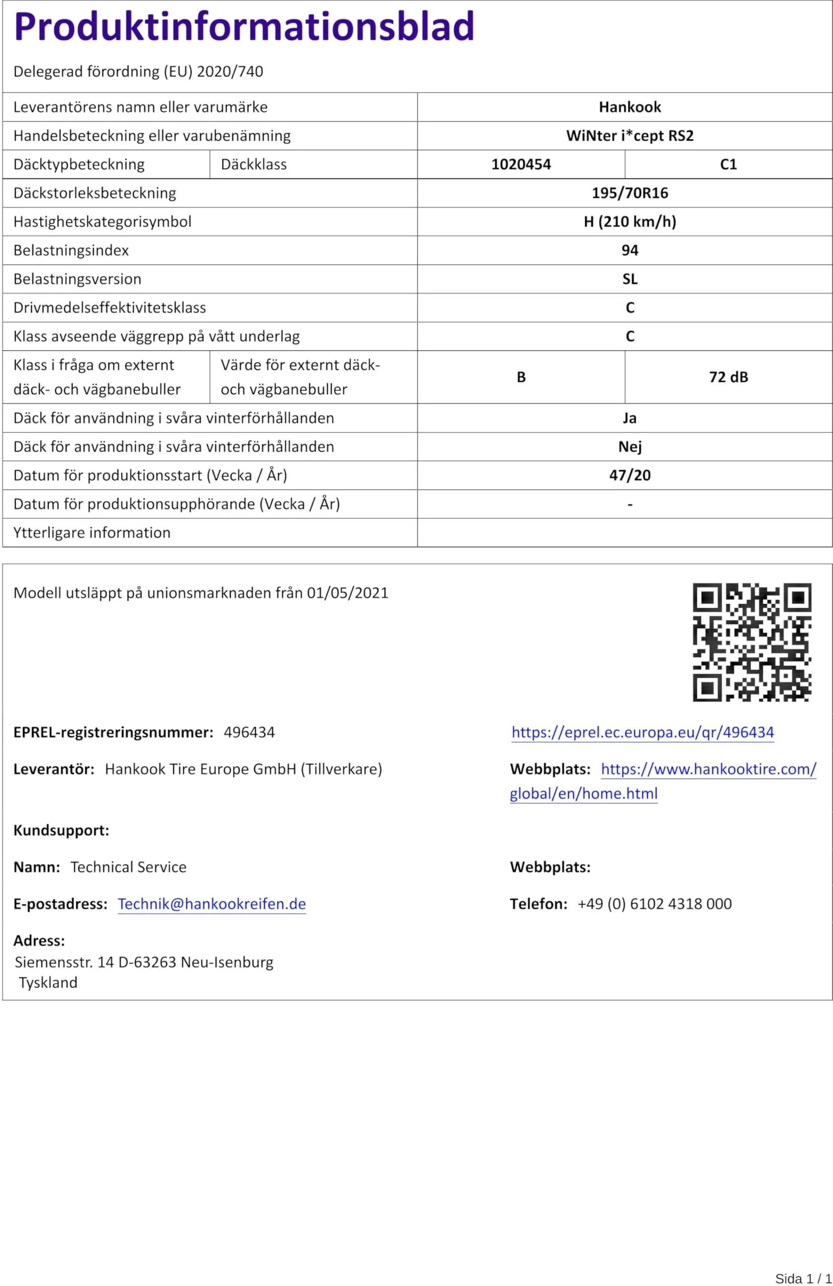 Hankook Winter i*cept RS2 W452 M+S 195/70R16 94H Pneumatico Invernale - immagine 9