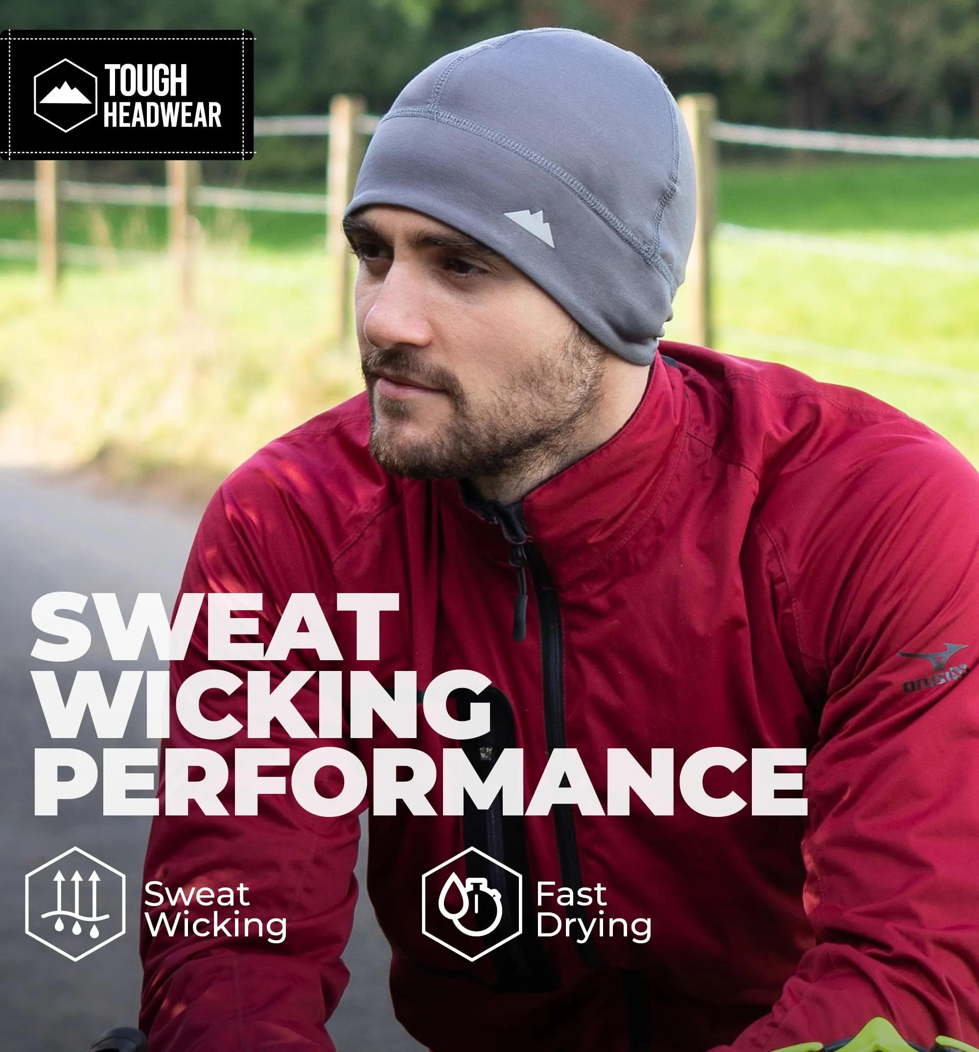 Tough Headwear Berretto Unisex con Teschio, Grigio Scuro, Taglia Unica - immagine 4