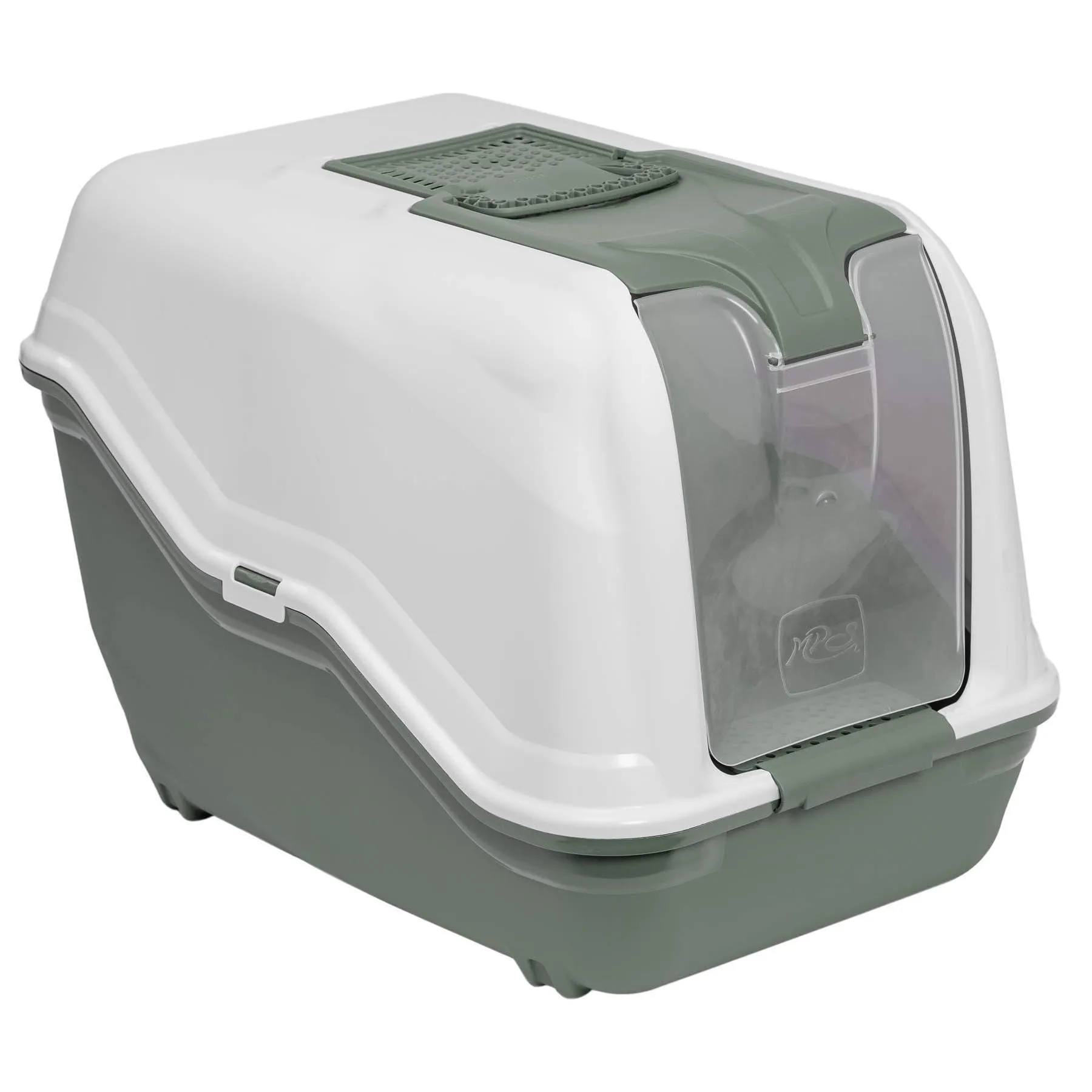 PETGARD Lettiera per gatti XXL Netta Maxi, Bianco/Verde, 66x49x50cm - immagine 1