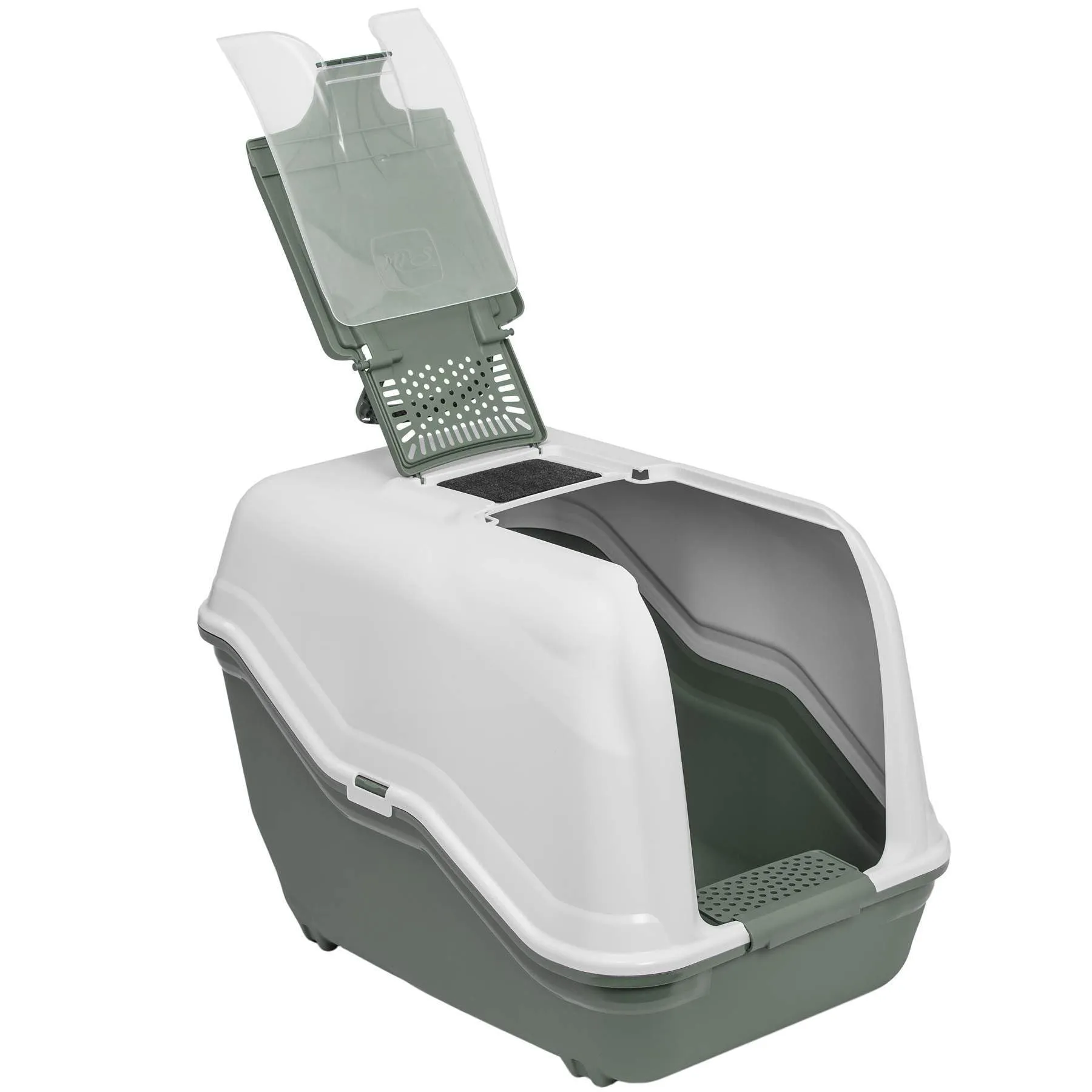 PETGARD Lettiera per gatti XXL Netta Maxi, Bianco/Verde, 66x49x50cm - immagine 2