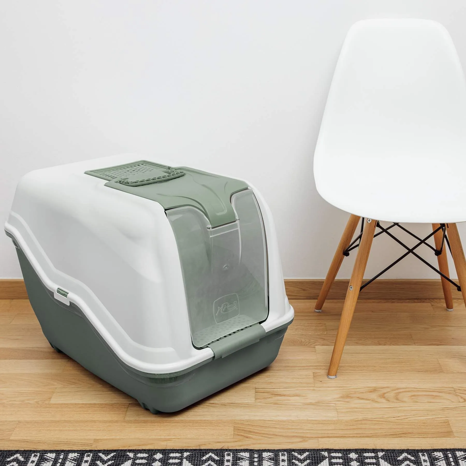 PETGARD Lettiera per gatti XXL Netta Maxi, Bianco/Verde, 66x49x50cm - immagine 6
