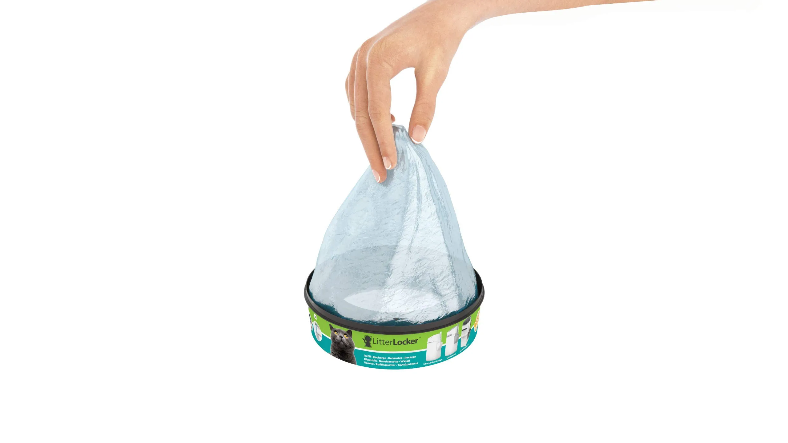 LitterLocker Ricariche Pellicola in Plastica per Gatto, 3 Unità, Verde - immagine 3